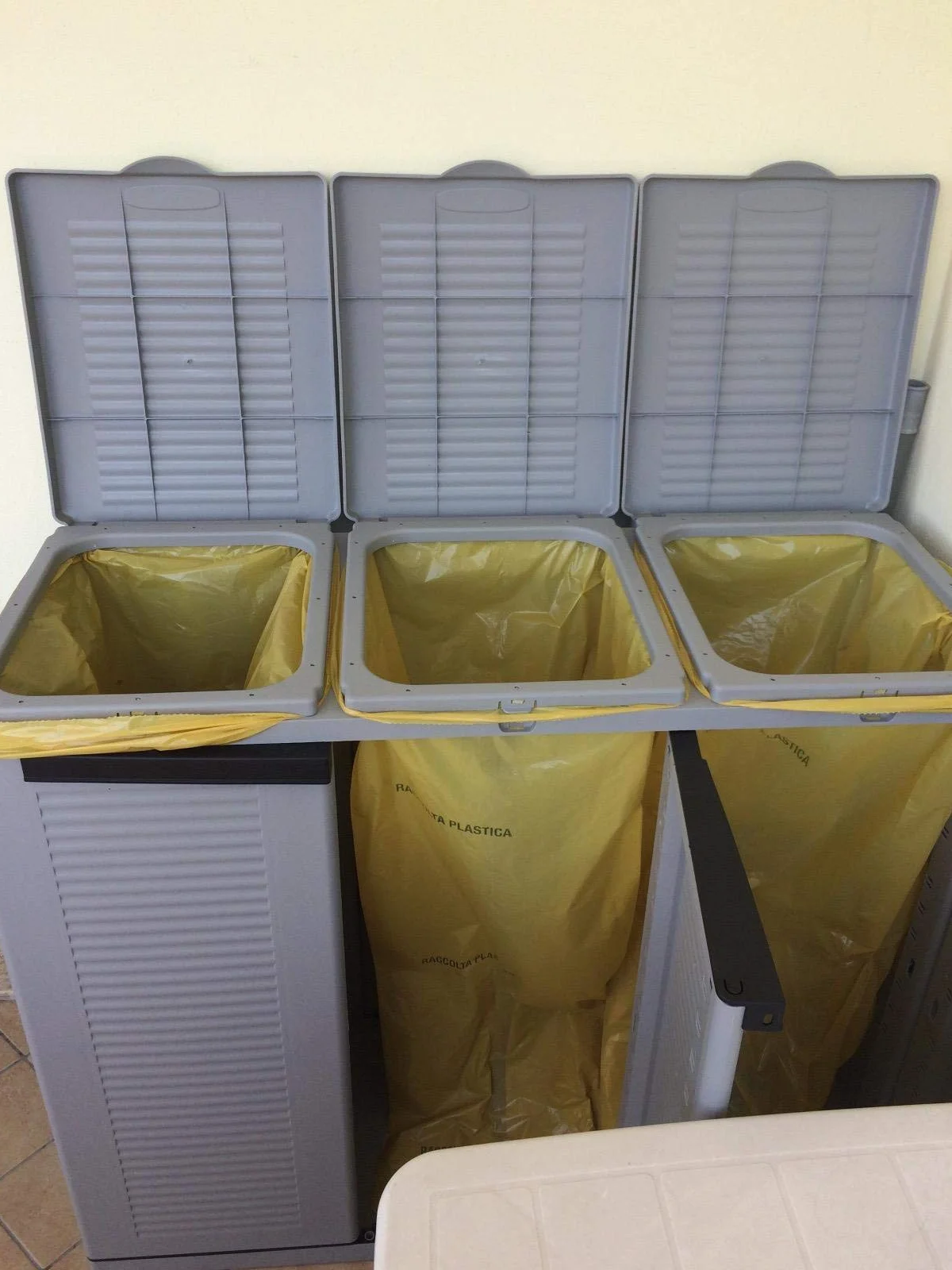 Terry Ecocab 3 Poubelle Recyclage 3 Compartiments 102x39x88,7 cm