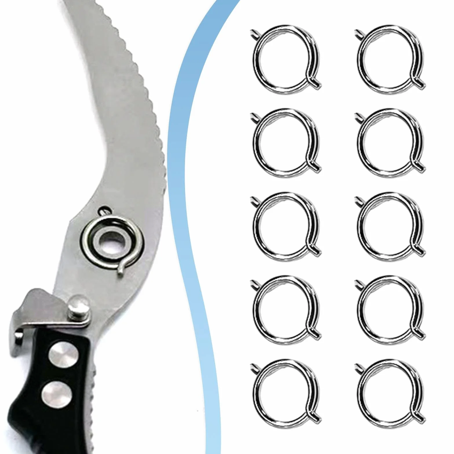 Ressort Cisaille Volaille Remplacement Ciseaux Acier Spirale 10 Pièces