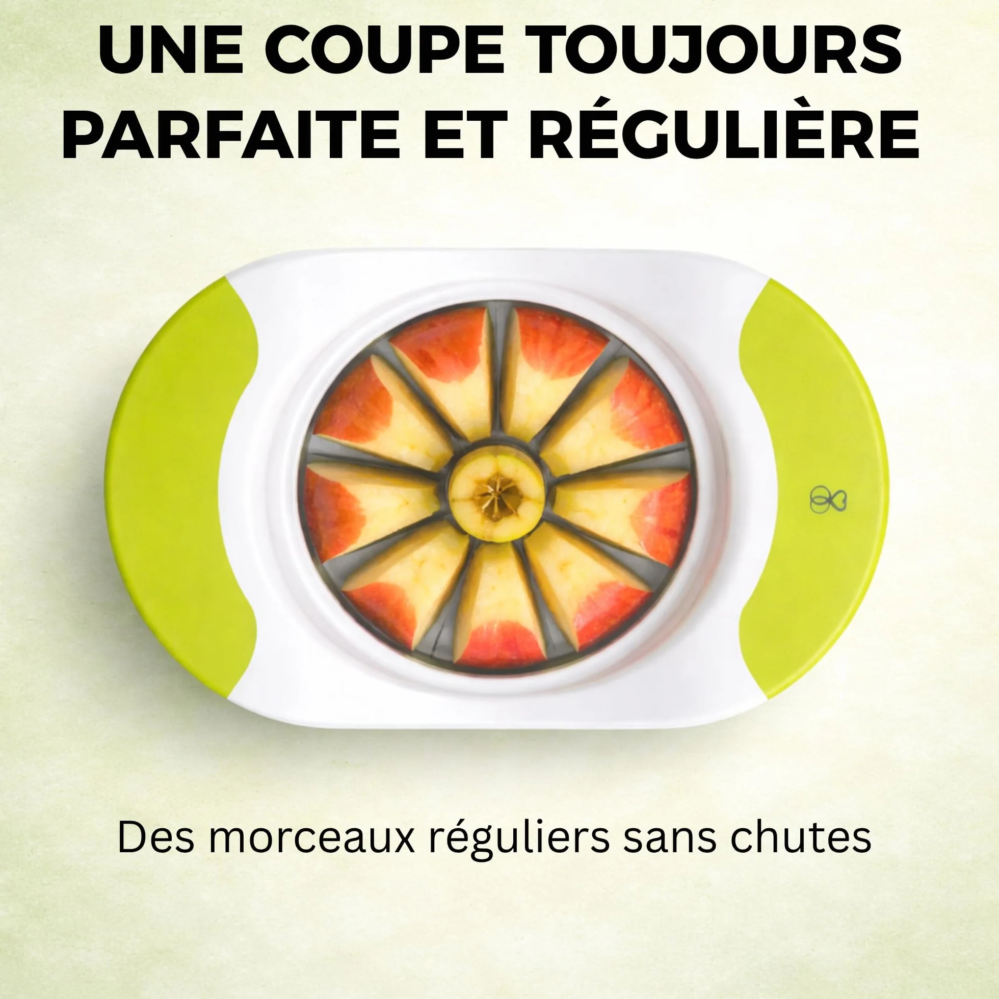 Stone&Stone Coupe Pomme Inox Professionnel 8 Lames Acier Inoxydable Éplucheur Levier Anti Trognon Trancheuse Fruits 8 Morceaux