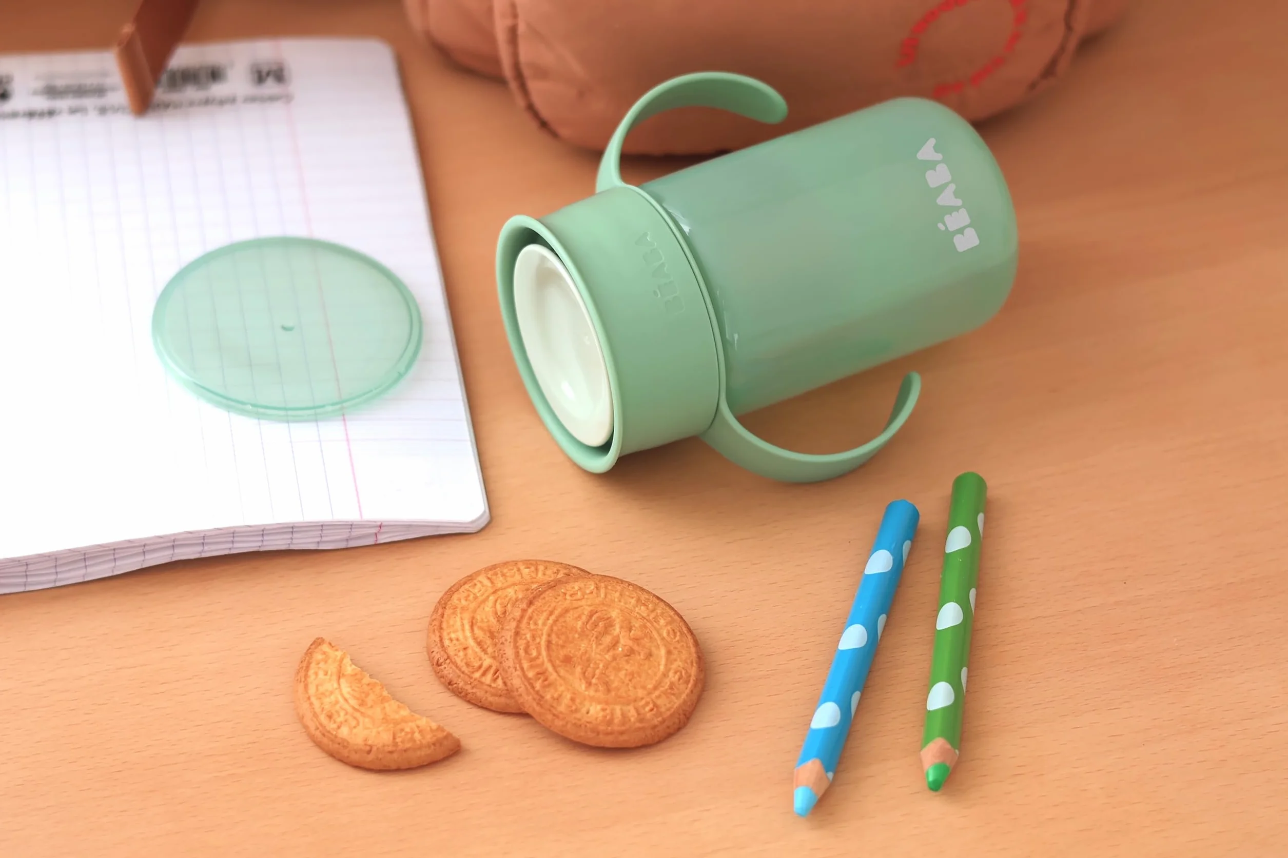 BÉABA Tasse d'Apprentissage 360° Anti-Goutte 340 ml Vert Sauge