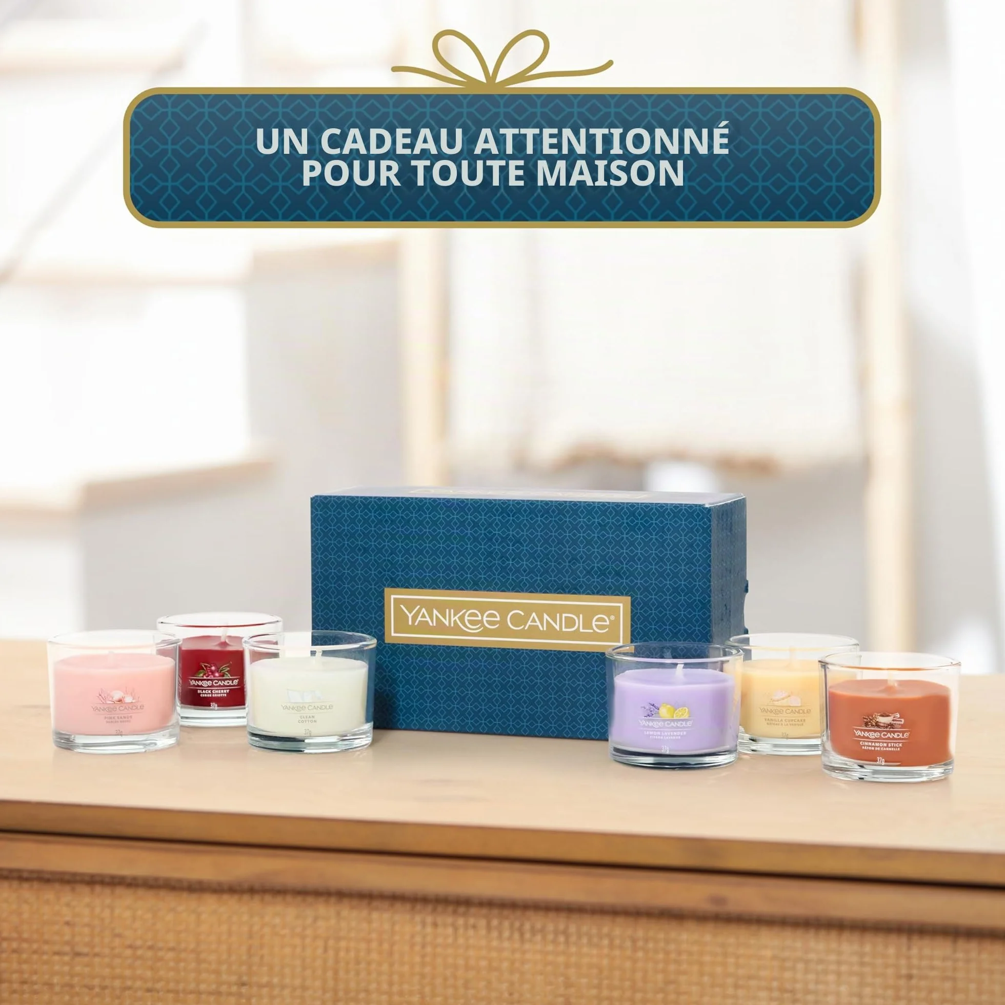 Yankee Candle Coffret Cadeau Bougies Parfumées Votives Verre Cire Soja 6 Unités