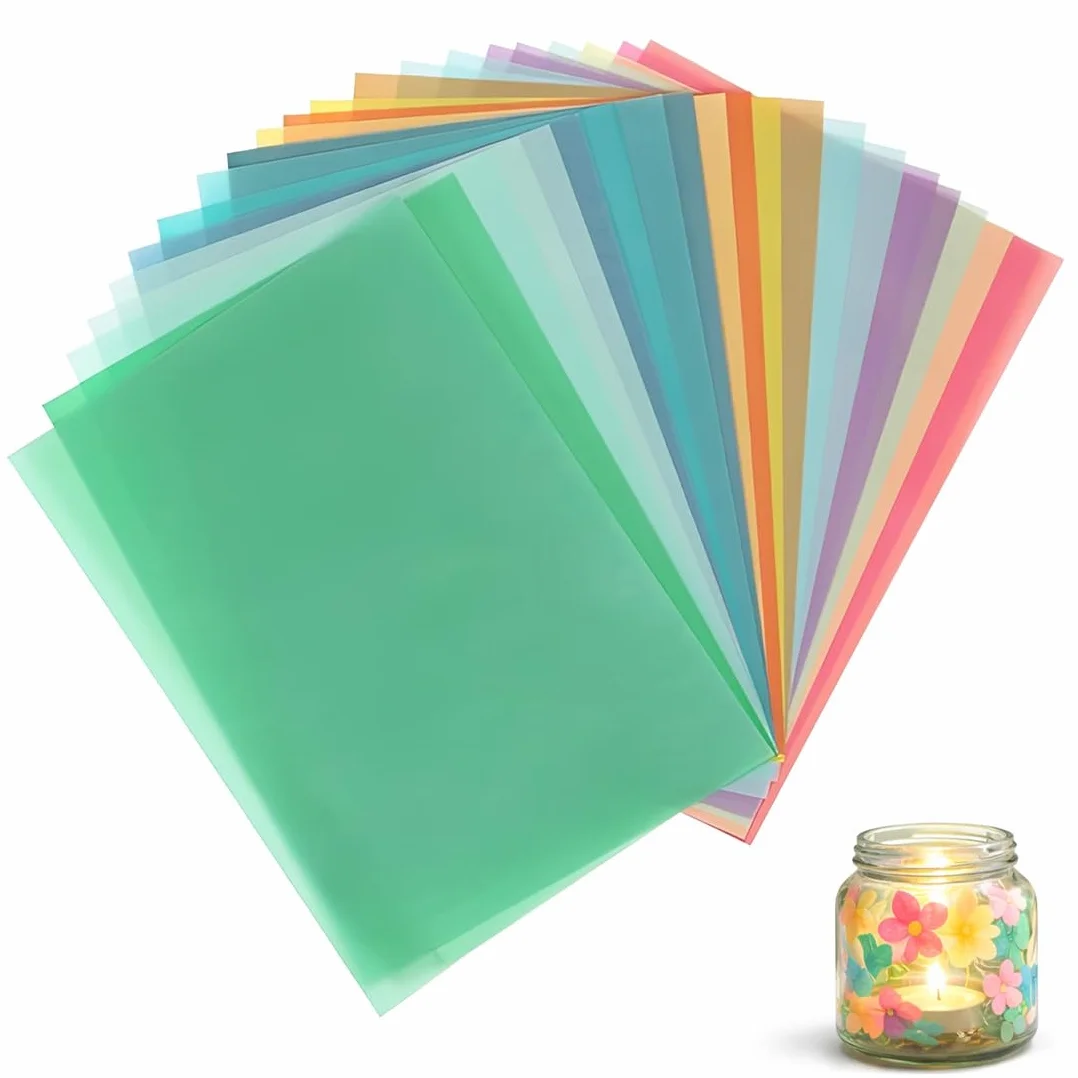 Papier Calque Coloré A4 20 Feuilles 20 Couleurs Transparent Pour Loisir Créatif