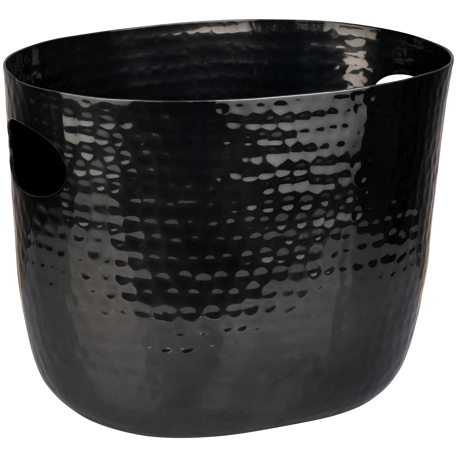 APS 36109 Large Seau à vin/champagne en aluminium avec 2 poignées latérales pour 1 à 2 bouteilles Aspect métal 25,5 x 19 x 20 cm