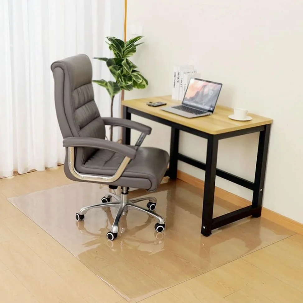 Tapis protège Sol Transparent Tapis de Protection de Sol Épaisseur : 1,0 mm Antidérapant Tapis de Chaise Transparent pour parquet(Givré,120x140 cm)