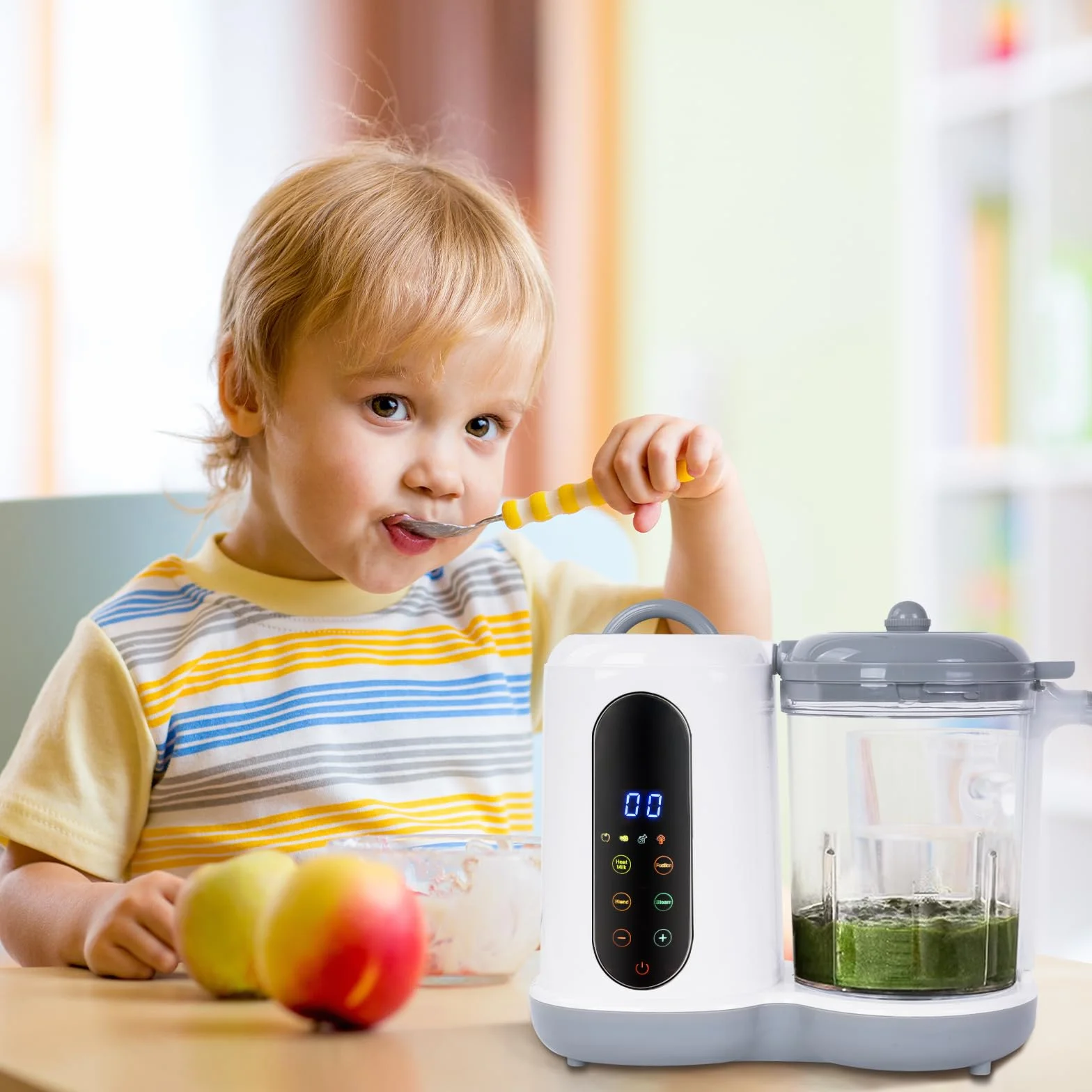 Robot Bébé 4 en 1 Mixeur-Cuiseur Vapeur, Diversification Alimentaire Multifonctions