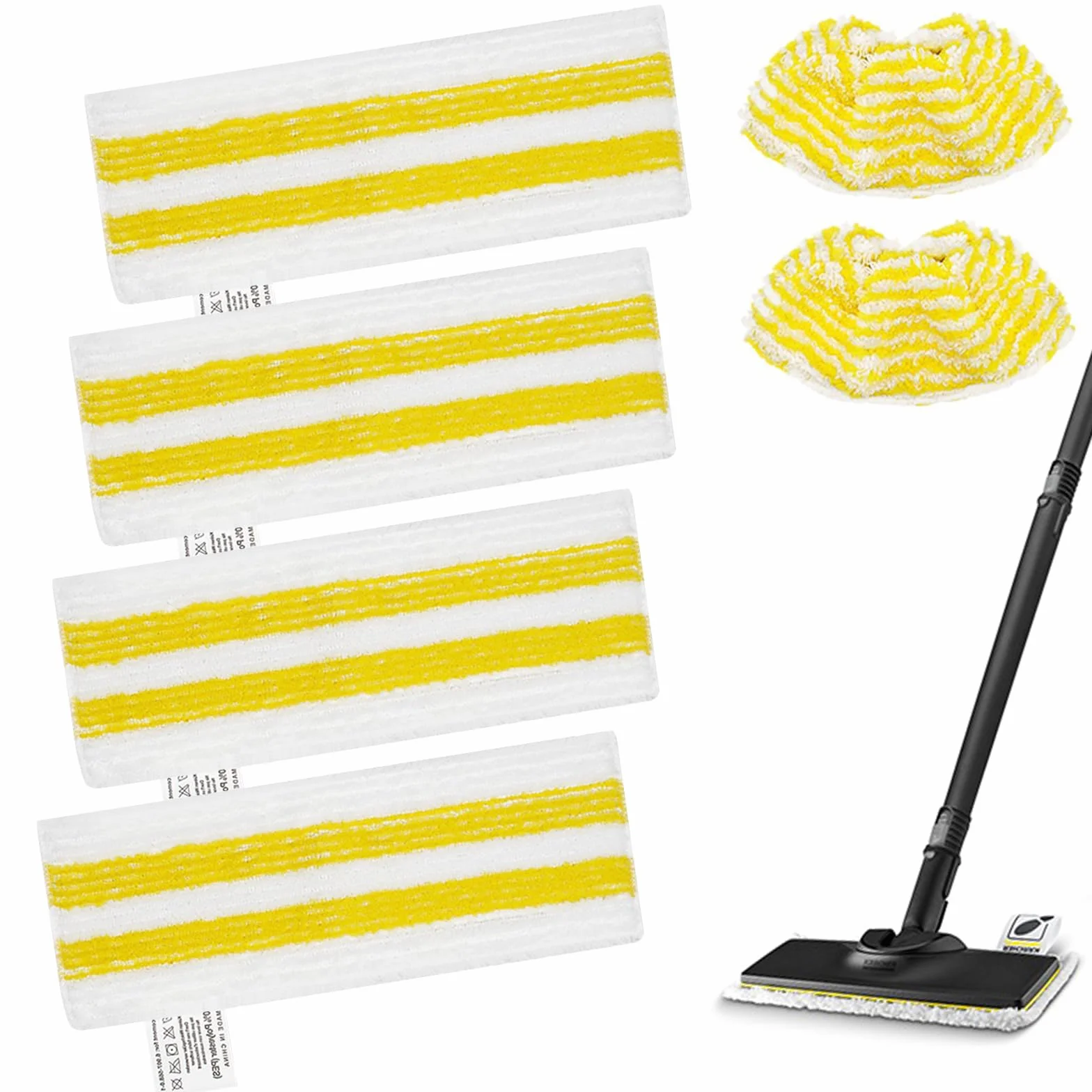 Lot de 6 Lingettes Microfibre Recharge pour Kärcher EasyFix SC 2 SC 3 SC 4 SC 5