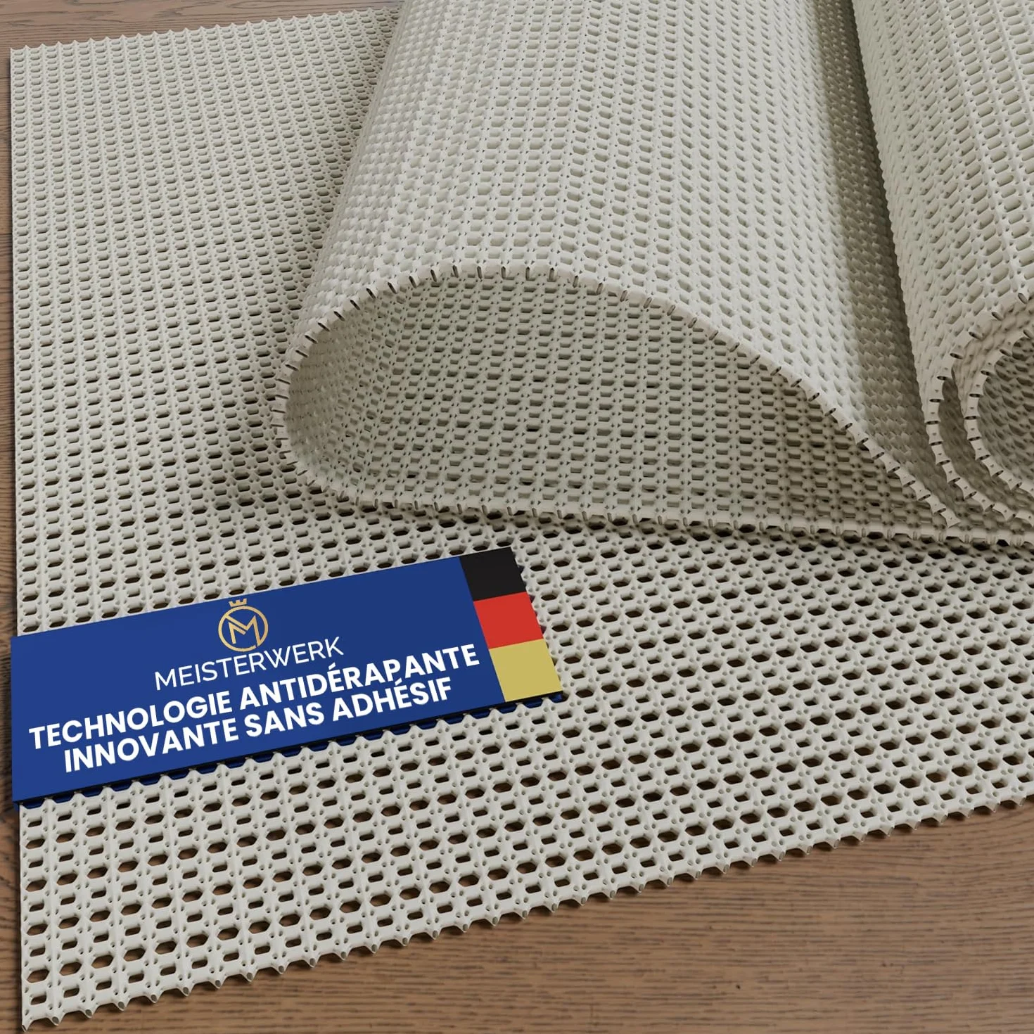 Sous-Tapis Antidérapant Maintien Extra Fort sans Colle Découpable pour Parquet Carrelage Stratifié Lavable Réutilisable