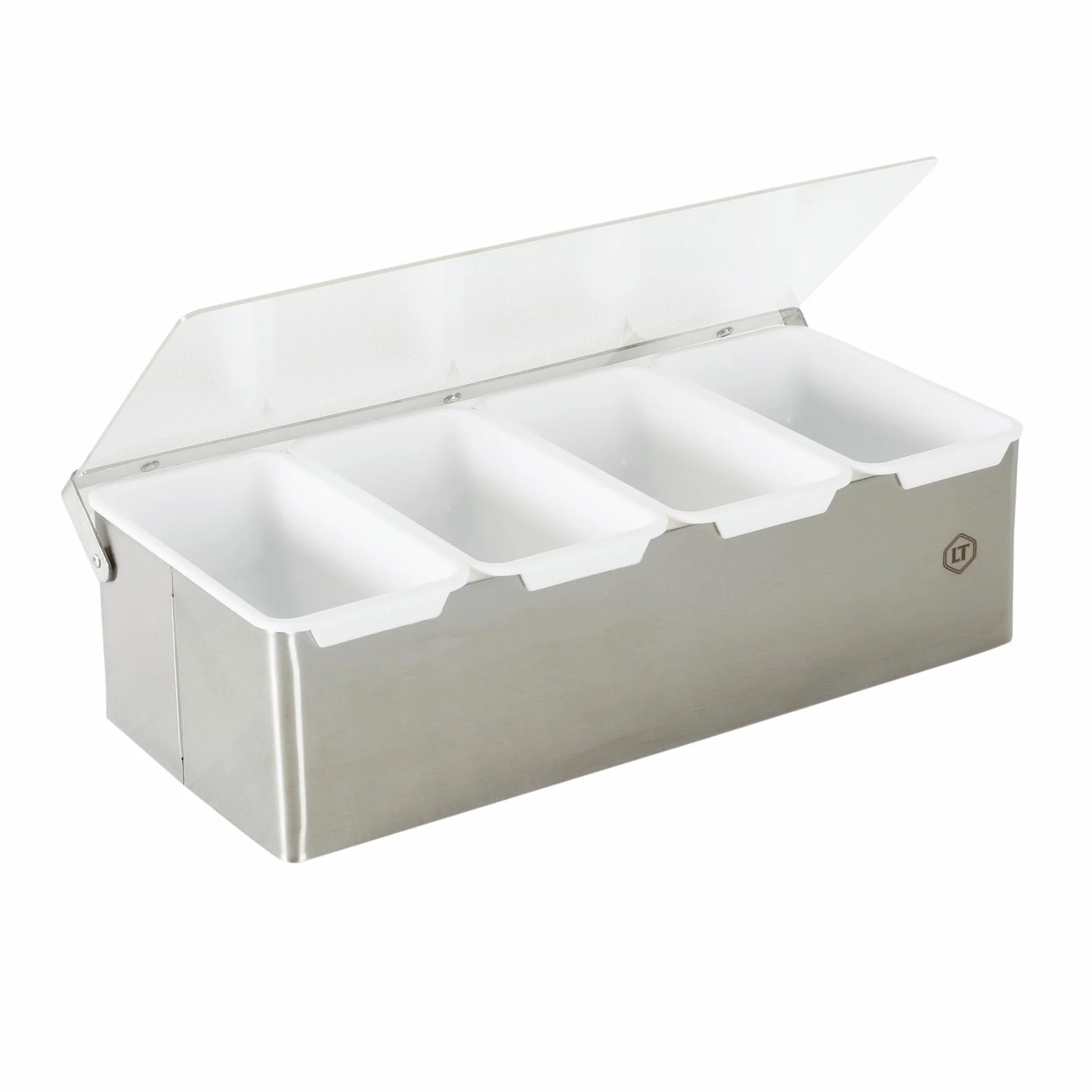 LOUIS TELLIER Boîte à épices INOX 4 compartiments Présentoir Distributeur