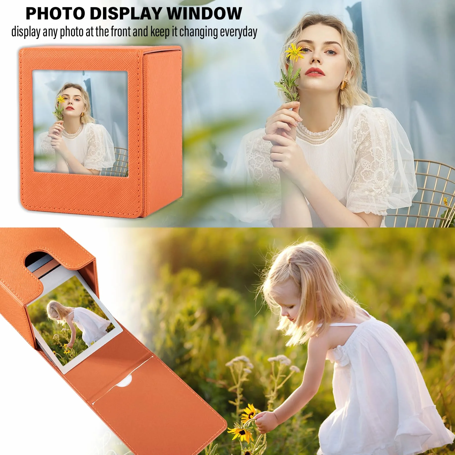 Étui de Rangement pour Films Instax Square, Boîte Photo pour Fujifilm Instax Square 86x72mm SQ1 SQ20 SQ40 SQ10 SQ6 SP-3 Marron