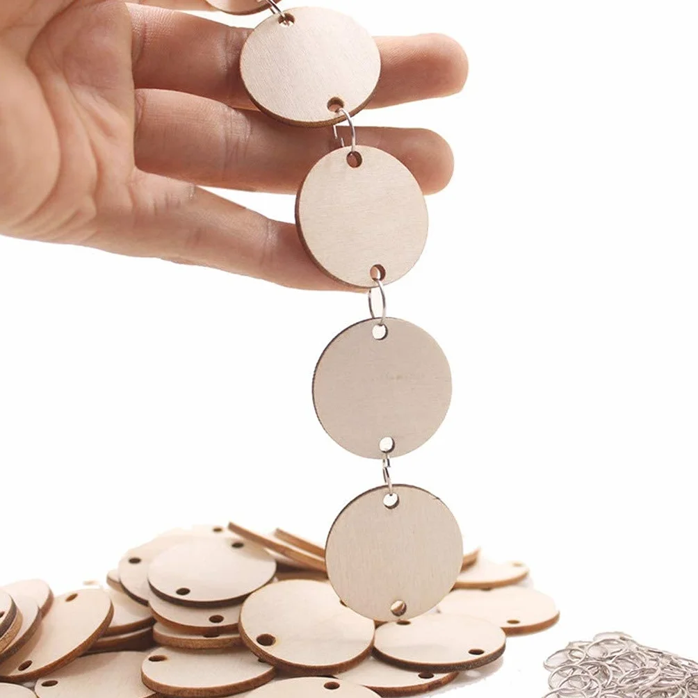 Tranches Rondes Bois 50 Pièces pour Calendrier Artisanat Décoration
