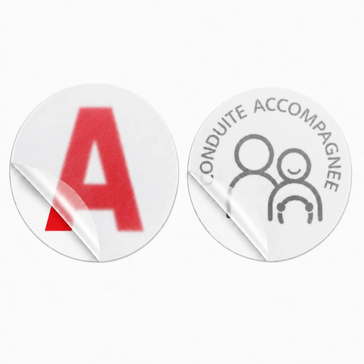 Autocollant Disque A 15cm Conduite Accompagnée Statique pour Jeune Conducteur