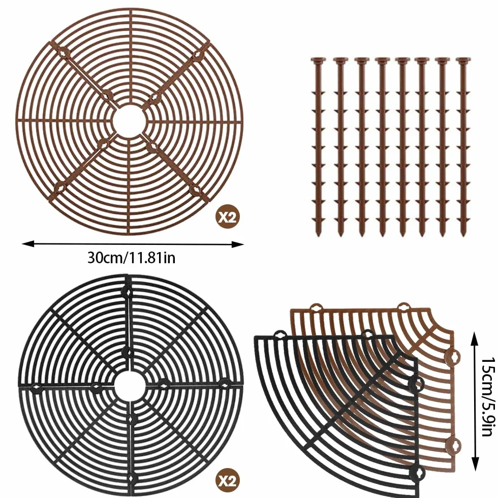Mizikuu 4 Pièces Protection Plante Chat 30cm Grille Protection Plante Cadre de Grille de Couverture avec Clous de Sol