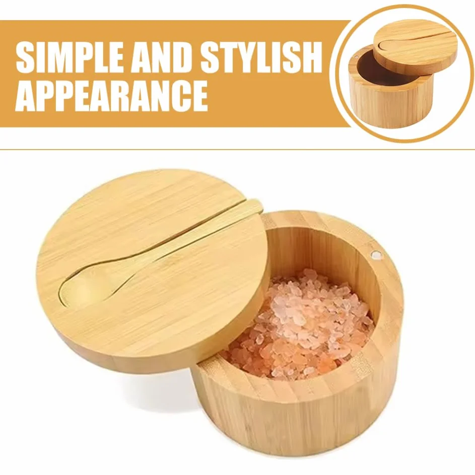 MAGICLULU Boîte à Condiment avec Couvercle Récipient à Épices Rond pour Sel et Poivre