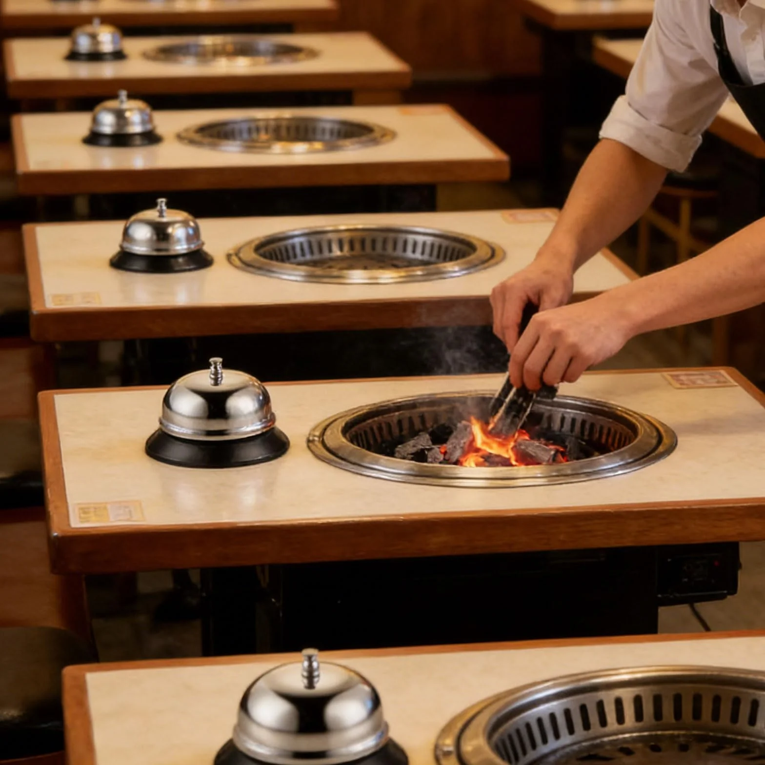 Sonnette de table en métal pour réception, restaurants, hôtels, bars