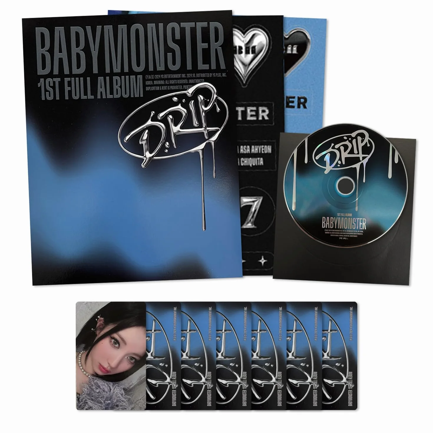 BABYMONSTER DRIP Binder Ver. Album Photo CD Accessoires 76 Pages 23.2 x 18.4 x 1.5 cm Multicolore