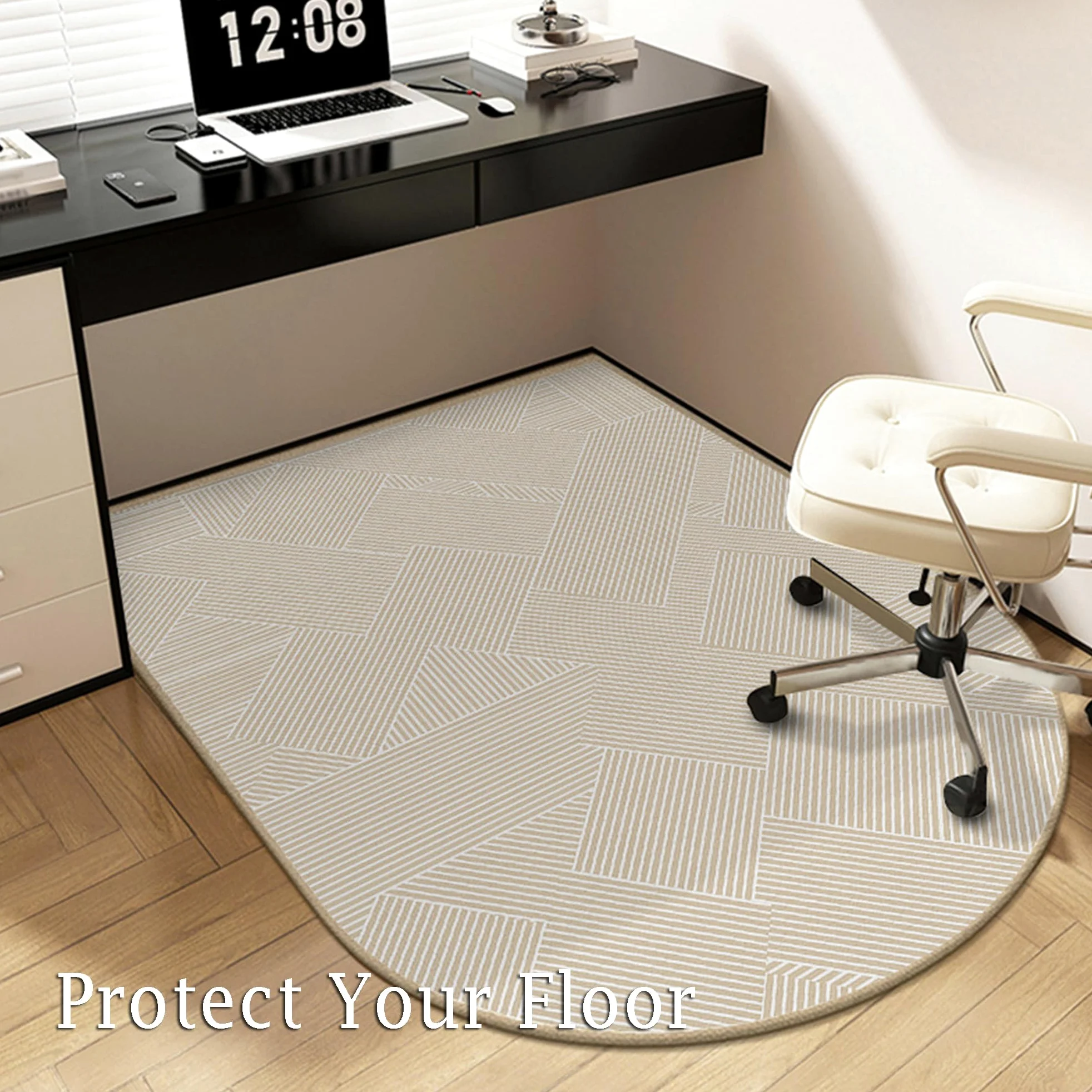Tapis de chaise de bureau pour moquette et sol en bois dur, tapis multi-usage, pour chaise roulante, protection du sol antidérapant, pour maison, bureau, salle de jeux (150 x 120 cm, Style4)