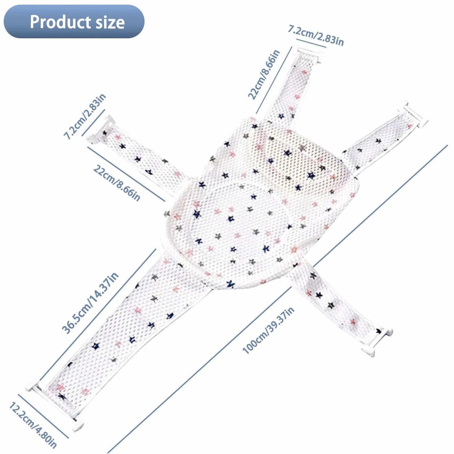 Hamac de Bain pour Bébé Antidérapant Pliable 0-36 Mois