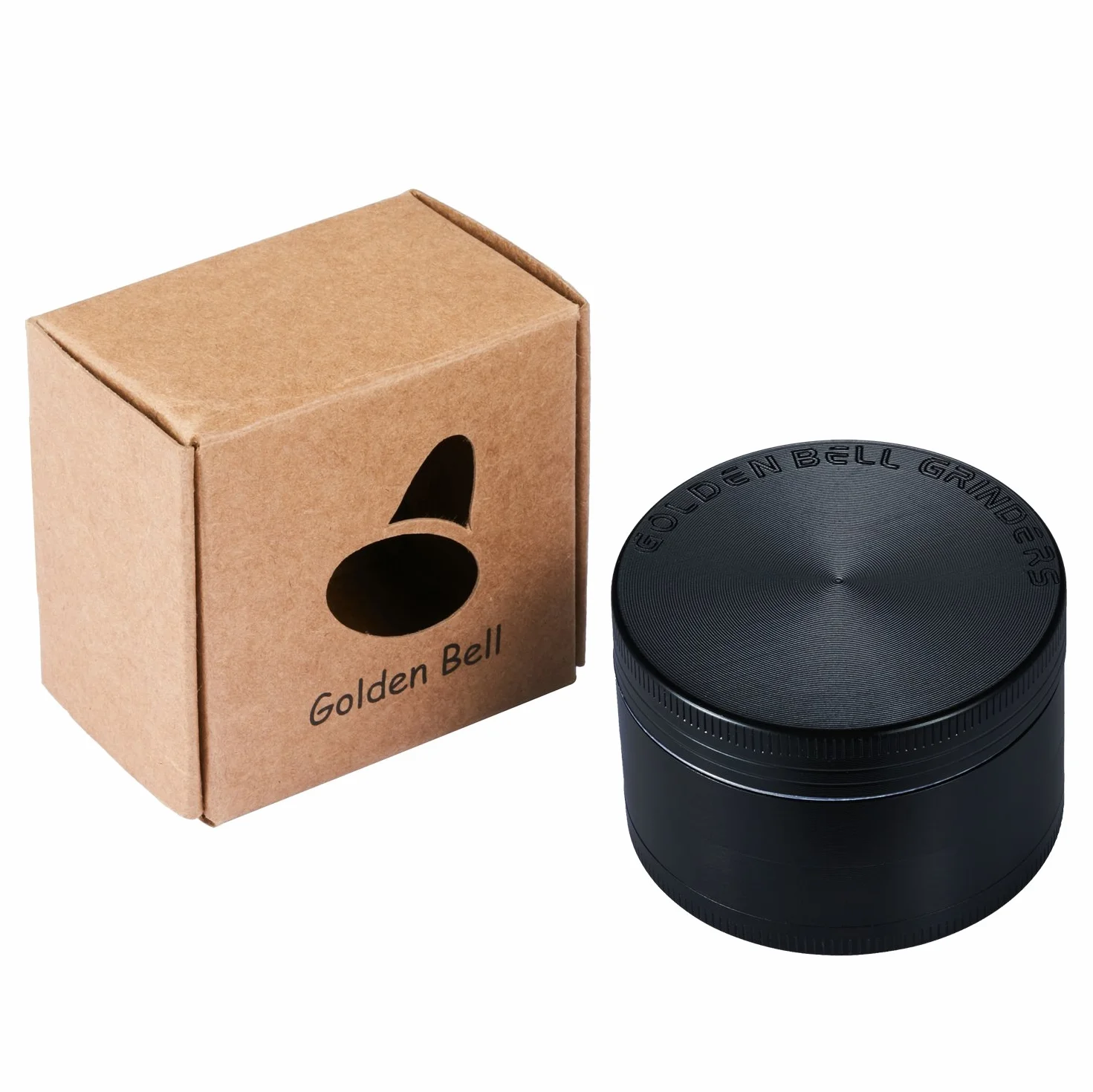 Moulin Grinder à Epices en Alliage de Zinc 53mm Noir