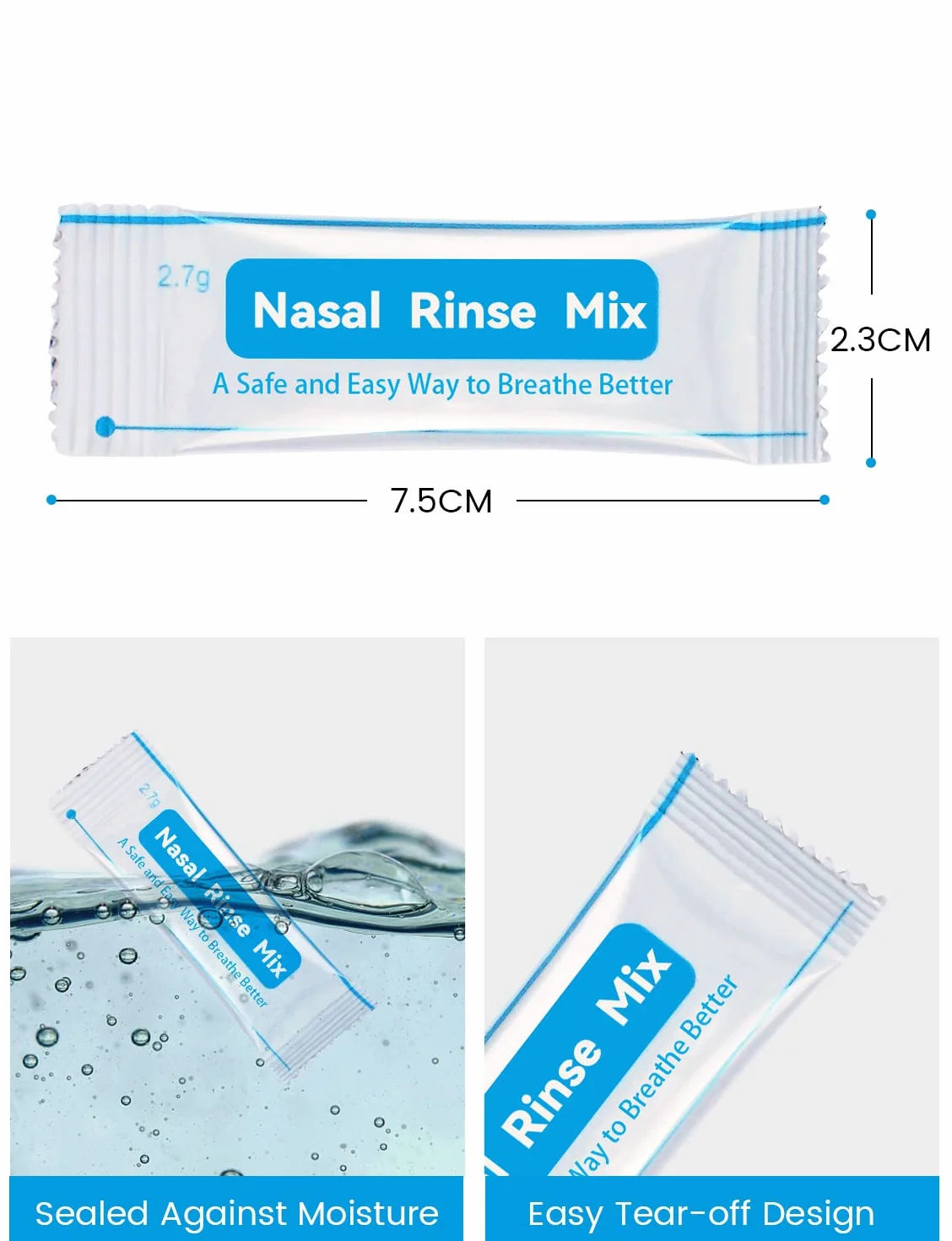 Sinus Flush Supplement, 40 Sachets de Sels de Rinçage des Sinus