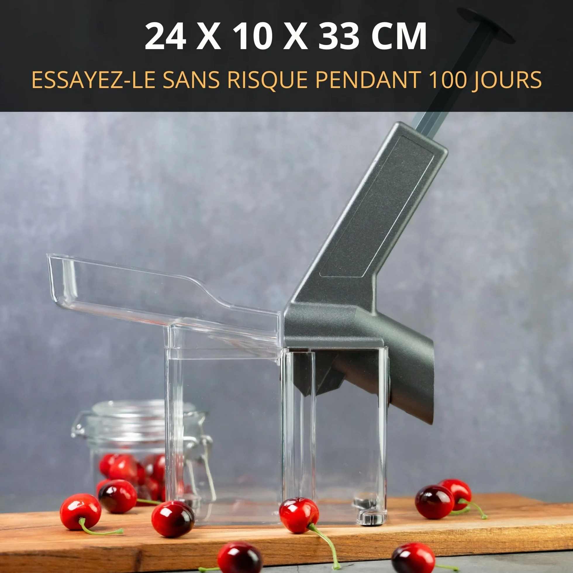 Thiru Premium Dénoyauteur de cerises grande capacité anti-éclaboussures Made in Germany