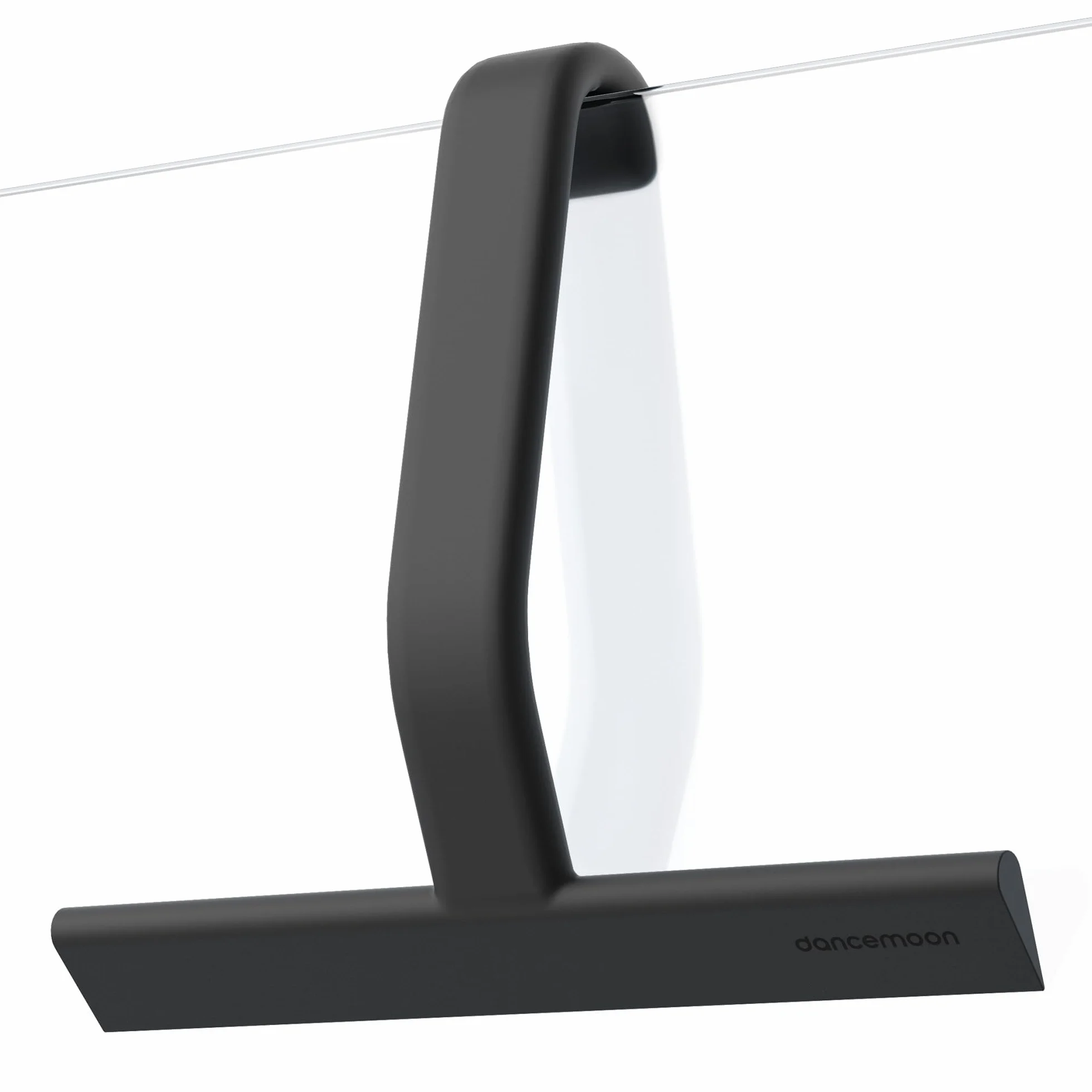 Raclette Douche Silicone Monobloc avec Crochet intégré 25 cm Noir