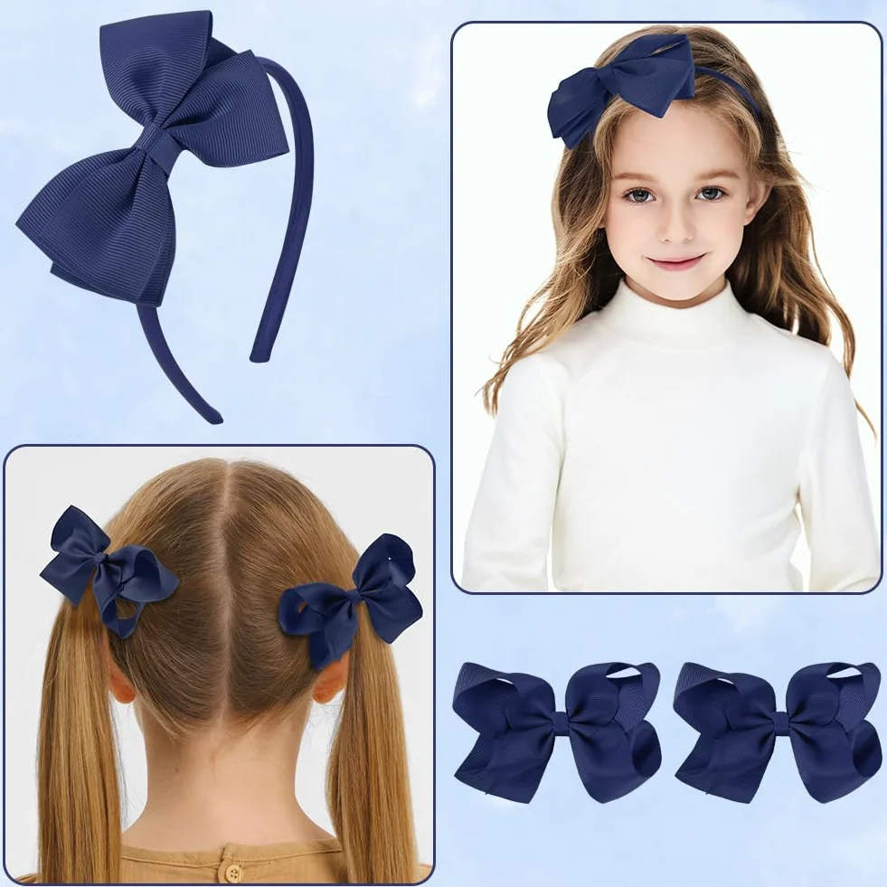 LOPHE 77 Pièces Bandeau à Noeud pour Enfants Pinces à Cheveux Ensemble Accessoires Cheveux