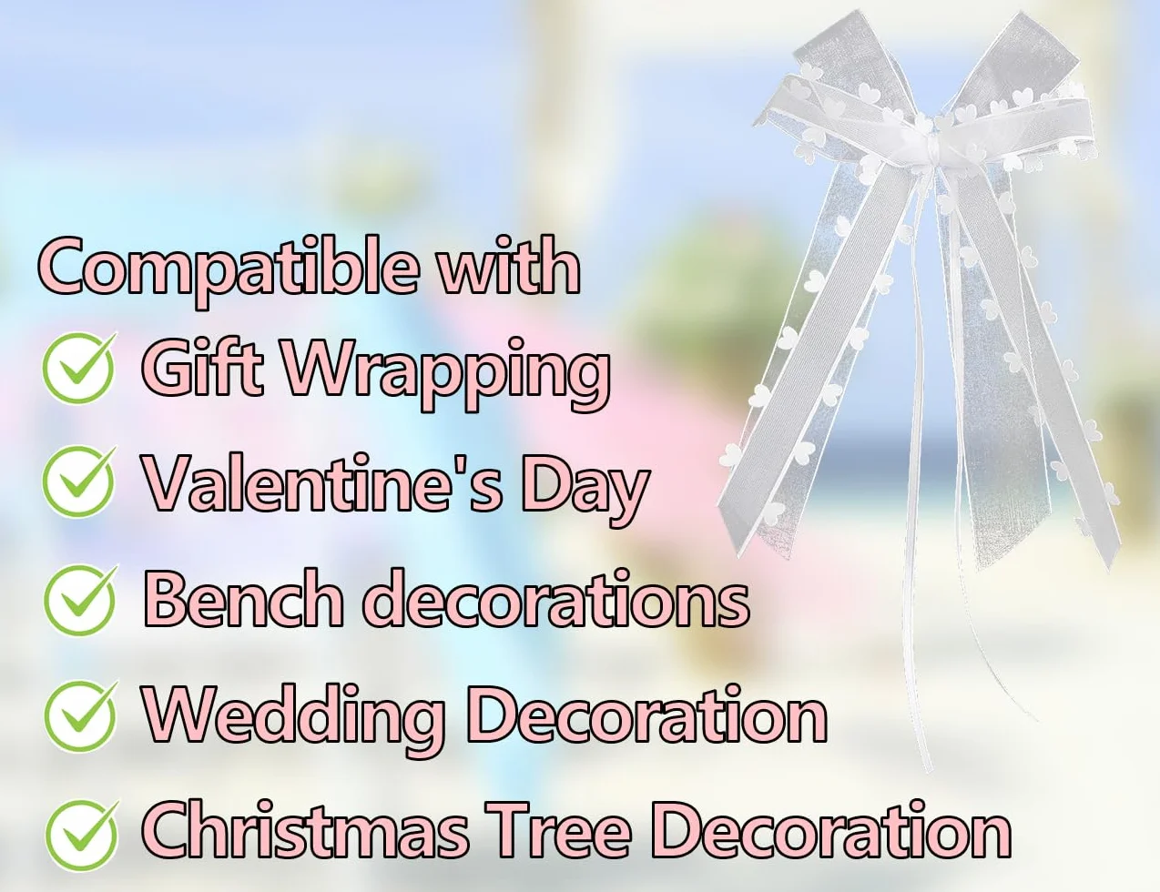 KAPSING 12 Pièces Noeuds d'antenne pour Voiture, Mariage, Bijoux, Décoration