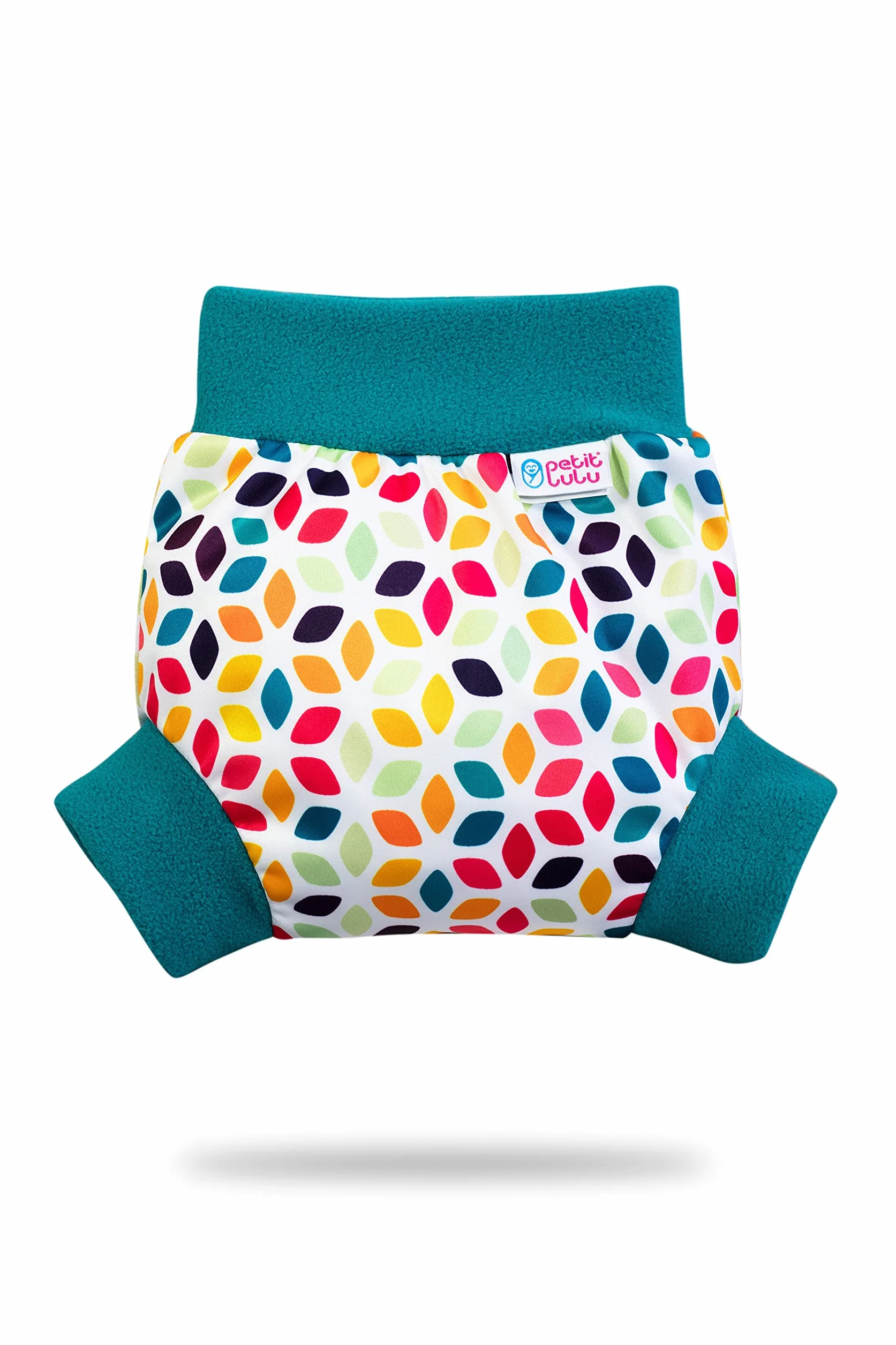 Petit Lulu Shorty PUL Culotte de Protection Taille XL Réutilisable Lavable Étanche Couches Lavables Fabriqué en Europe Floral Cubes