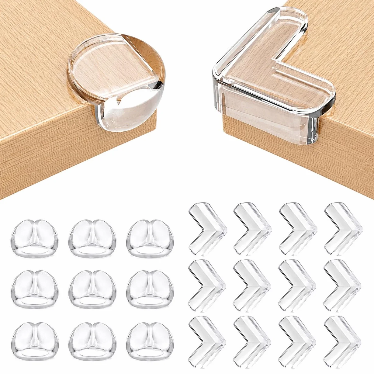 Avigers Protection Bebe Coin de Table 21 Pièces Forte Adhérence Pare-Chocs Sécurité Bords Transparents 9R 12L