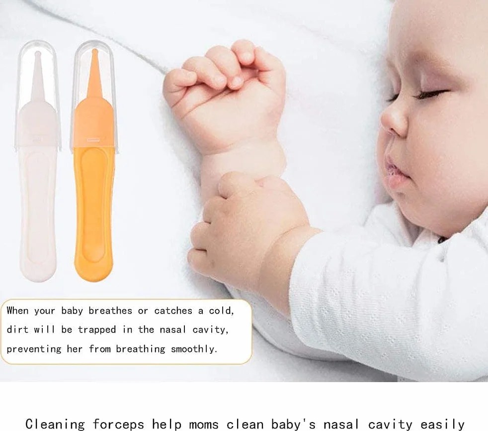 Pinces de nettoyage du nez pour bébé Lot de 6 - Rondes - Oreilles Nez Nombril