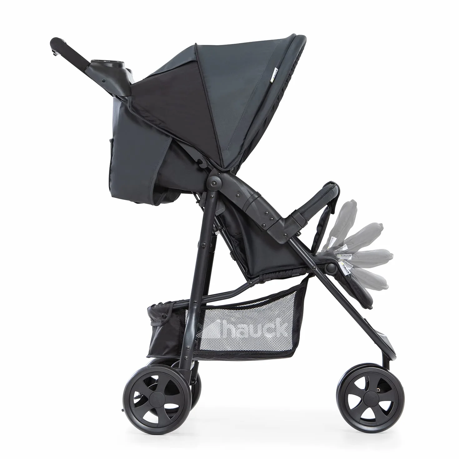 Hauck Poussette Compacte 3 Roues Citi Neo II, Pliable à 1 Main, Légère 7,3 kg, Noir
