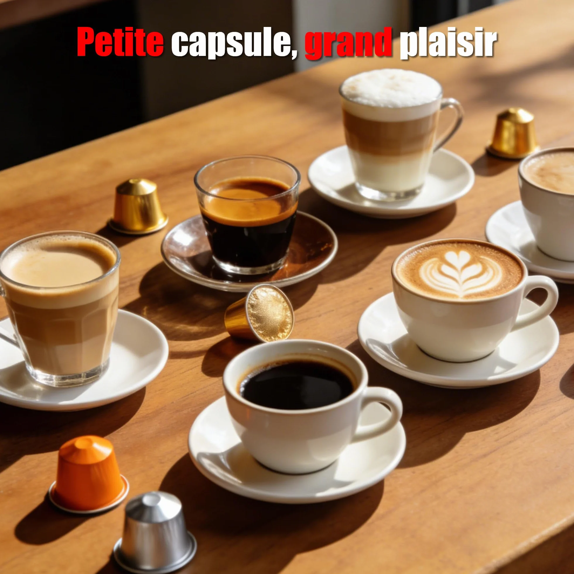 Machine à café à capsules 3 en 1 pour Nespres*o Original/D*lce G*sto/poudre, deux quantités d'eau, design compact, réservoir d'eau amovible de 600 ml (ST-551)