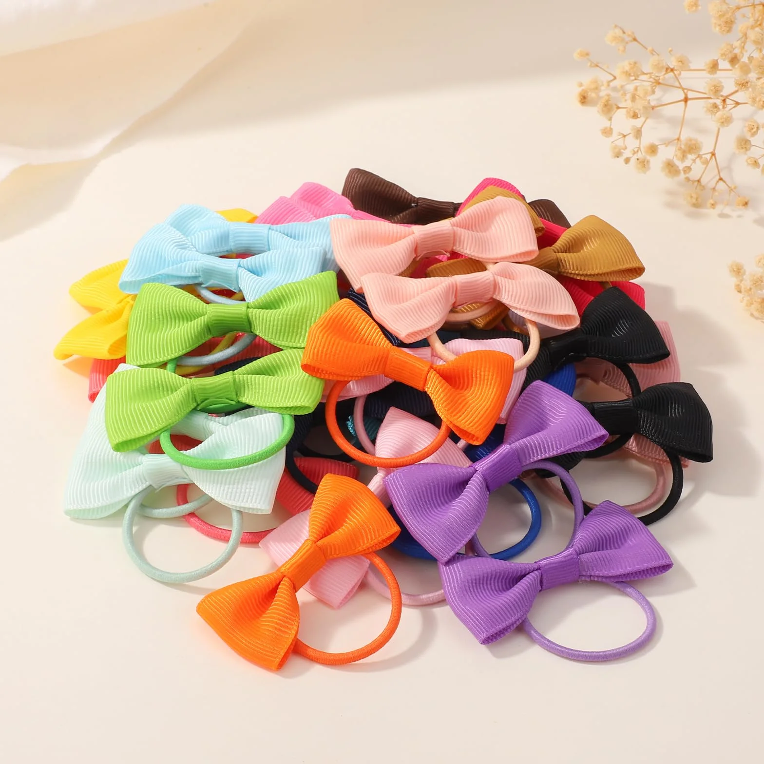 40pcs Bébé Filles Cheveux Arcs Élastiques Serre-Tête Queue de Cheval Accessoires Cheveux
