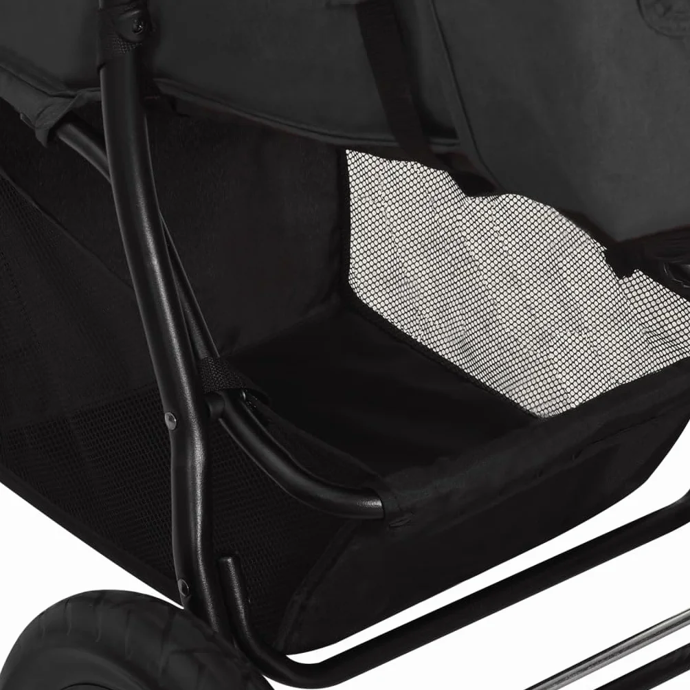 Poussette 3 Roues Tout Terrain de Jogging Pliable pour Bébé - Anthracite Acier