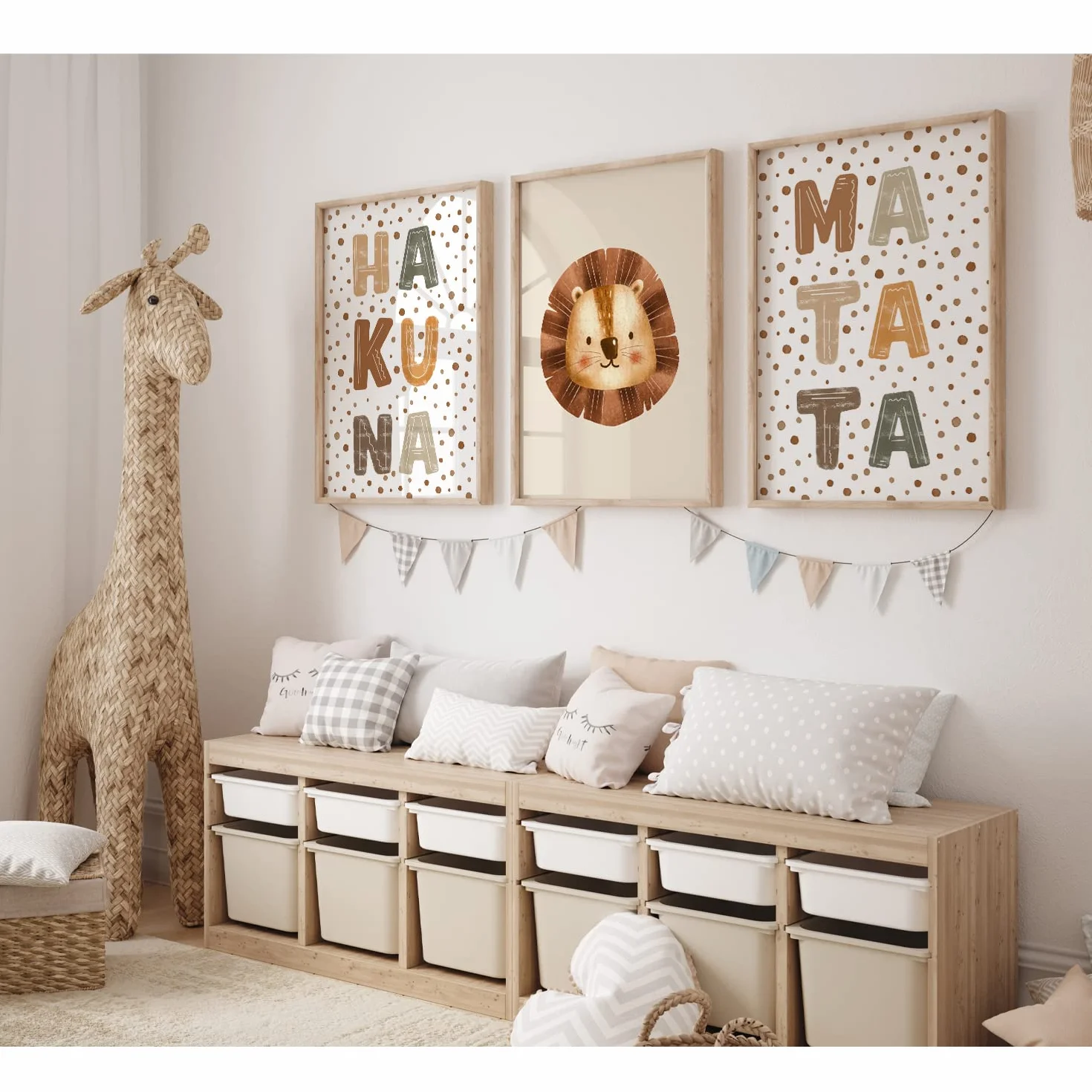 Poster enfant chambre lot 3 DIN A2 tableau mural décoration naissance