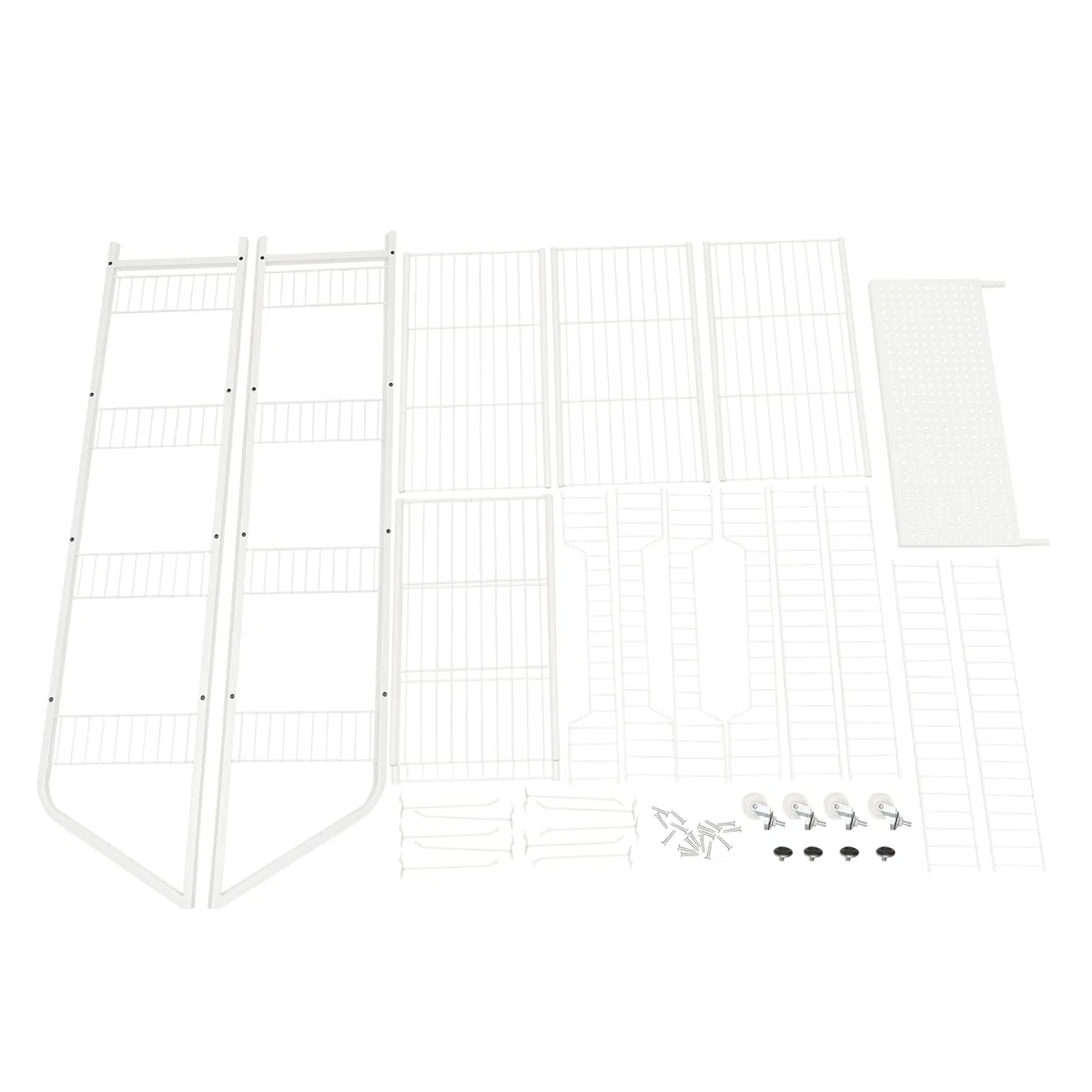 Présentoir à bonbons à 4 niveaux – Support de vente au détail pour comptoir de préparation et de préparation – Étagère de rangement pour chips – 50 x 27 x 140 cm (blanc) – Parfait pour les magasins de