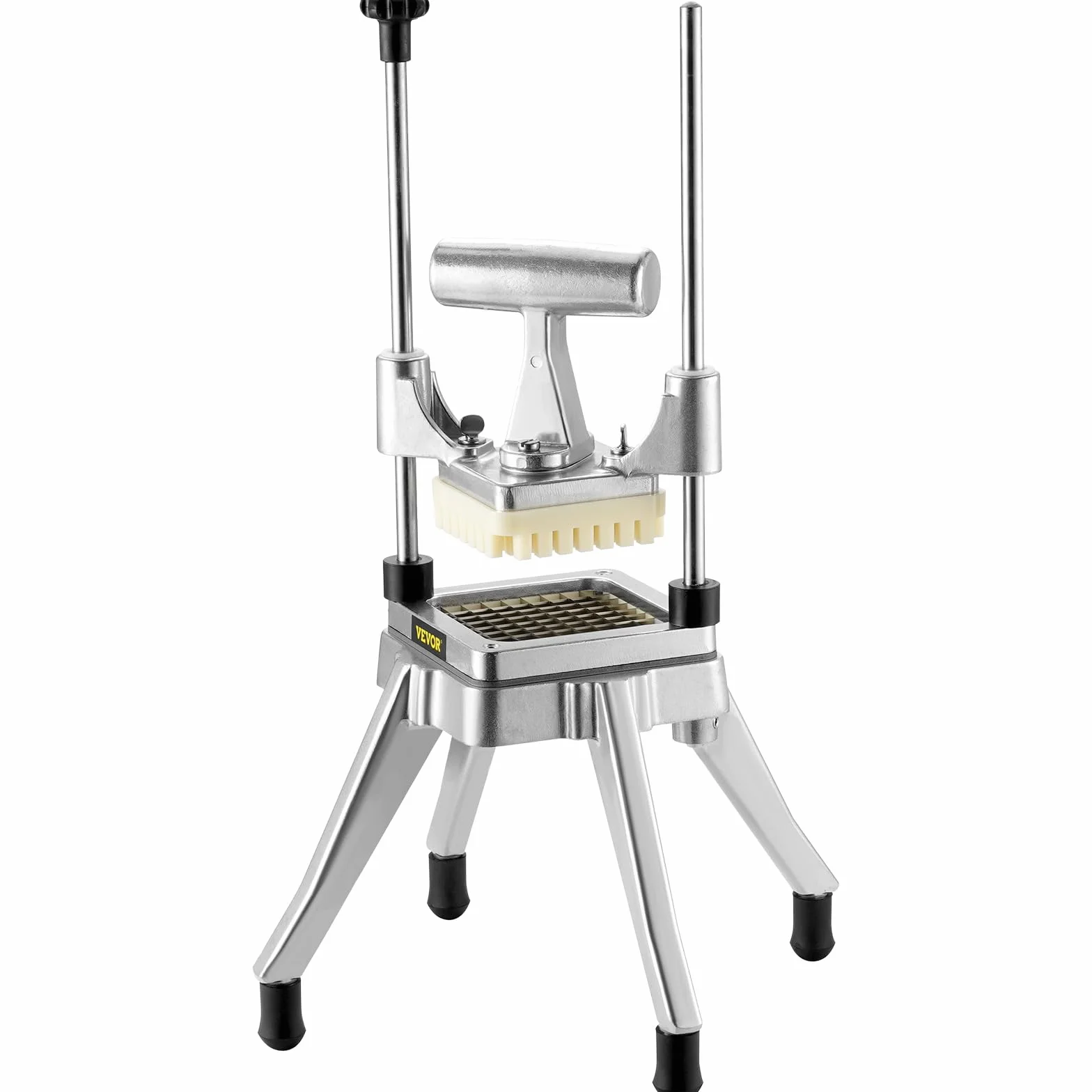 VEVOR Coupe-Frites Professionnel Manuel Coupe-Légumes Multifonction 4 Lames en Inox 12,7/6,4/9,5 mm