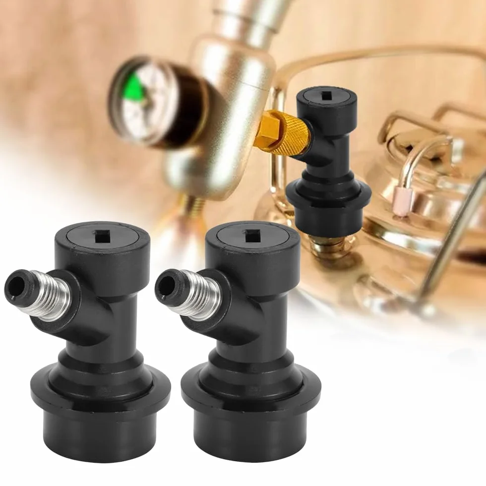Kit de déconnexion à bille, 2pcs 1/4" Ball Lock MFL Gas & Liquid Beer Keg Disconnects Set