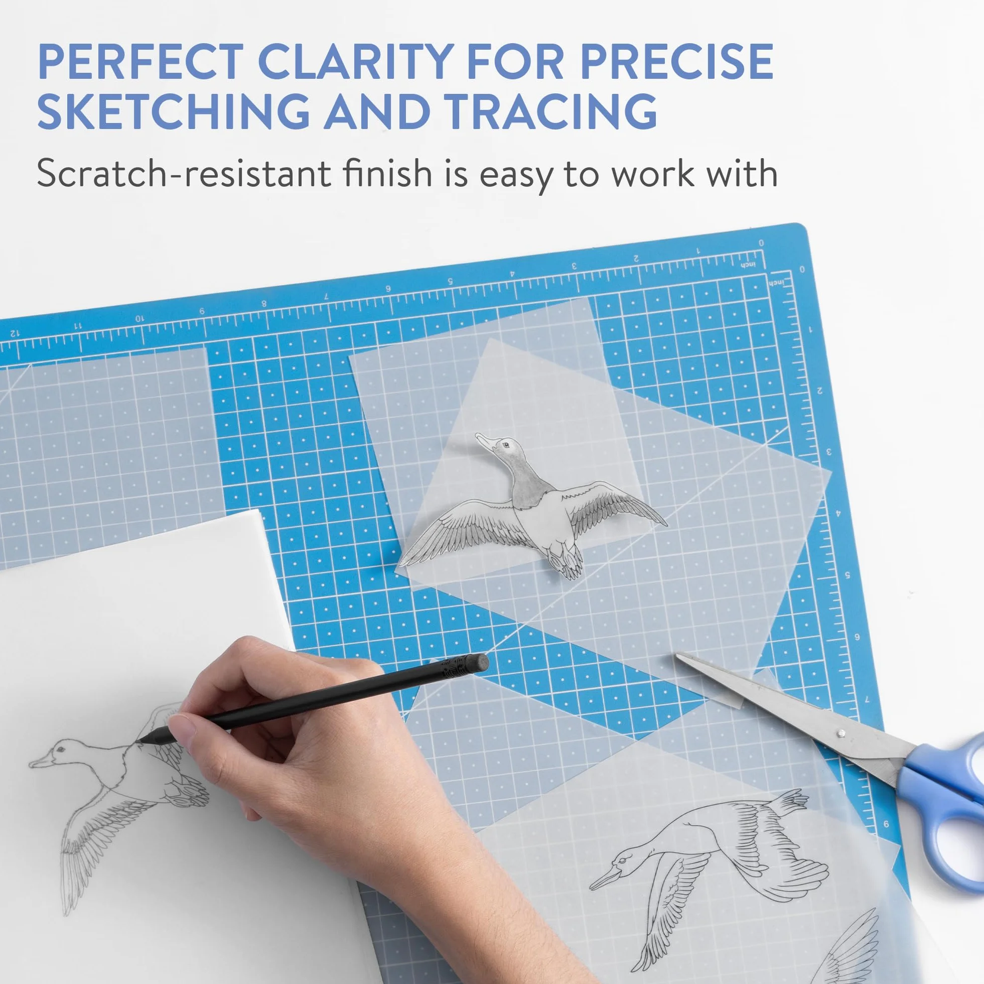 WINTEX Papier Calque Transparent A6 Lot de 100 Feuilles pour Impression Jet d'Encre Design Architecture