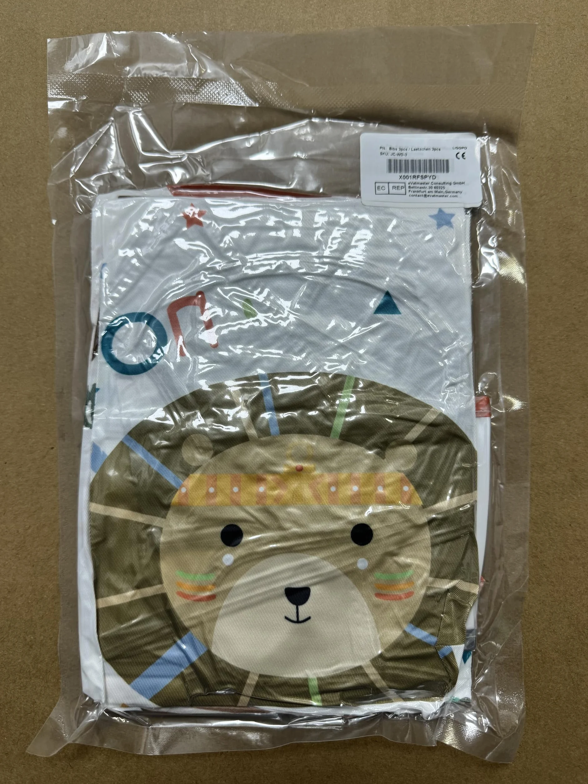Bavoir bébé manches longues imperméable LISOPO 6 mois à 3 ans