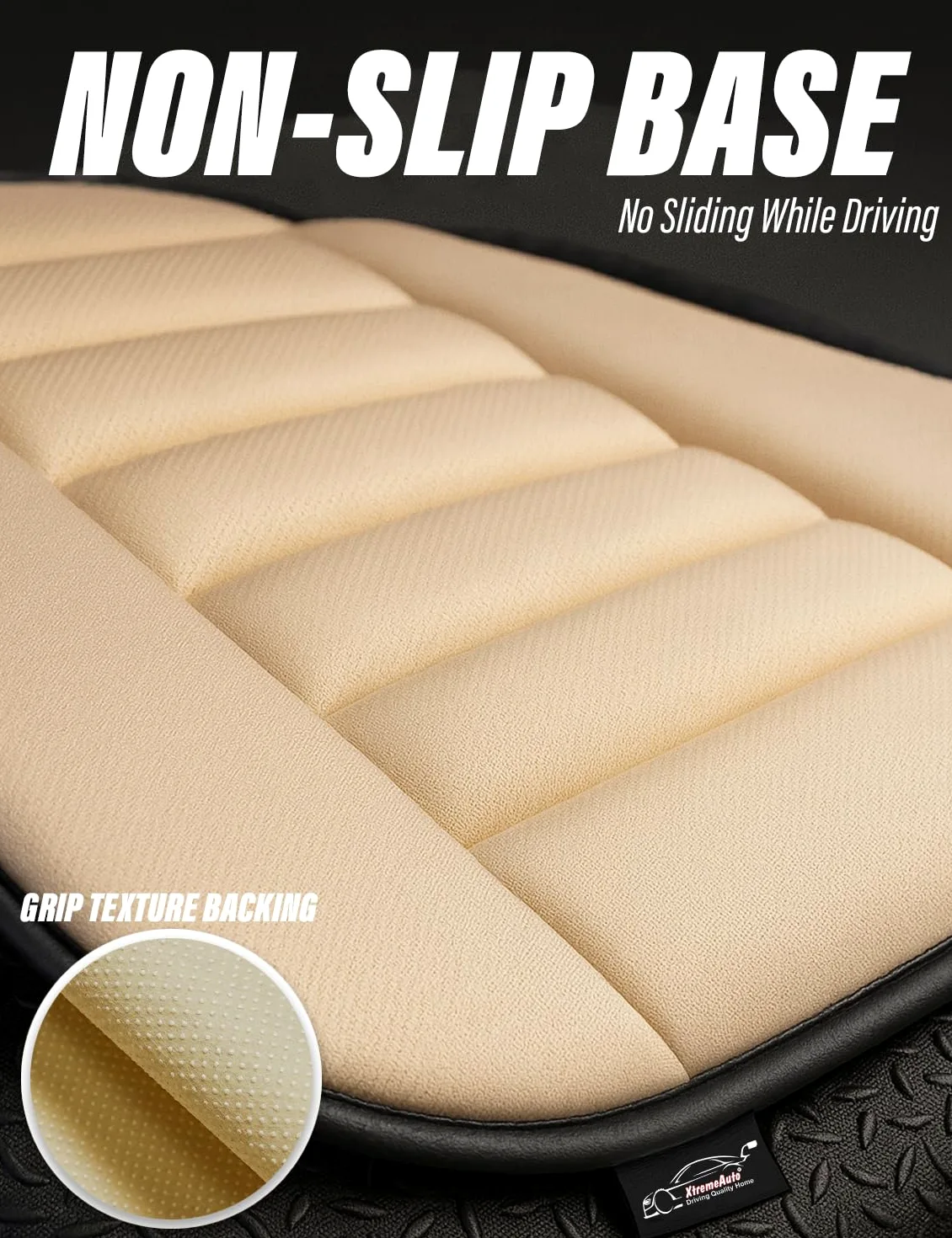 Coussin de siège de voiture Xtremeauto avec coussin de soutien dorsal – Ensemble de 2 pièces en mousse à mémoire de forme pour siège et soutien lombaire pour soulagement de la douleur et posture