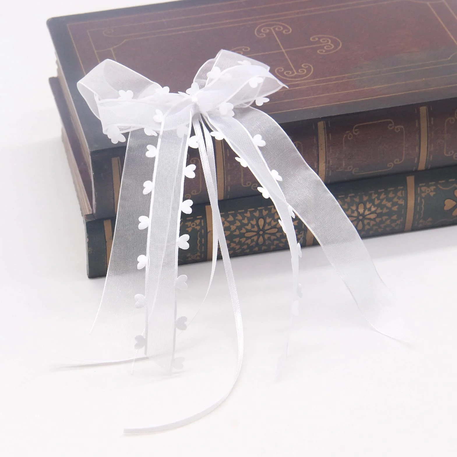 Noeud Voiture Mariage Blanc Satin Décoration 20PCS