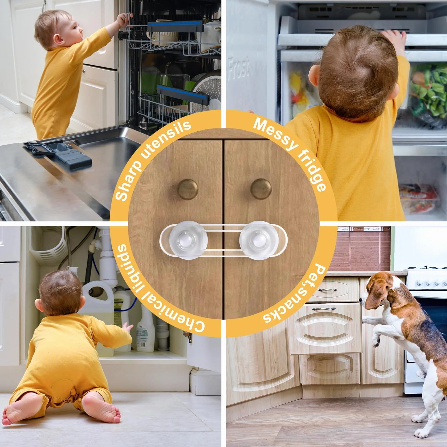 Securite Bebe 12 Pieces Bloque Tiroir Placards Loquets Frigo Protection Enfant