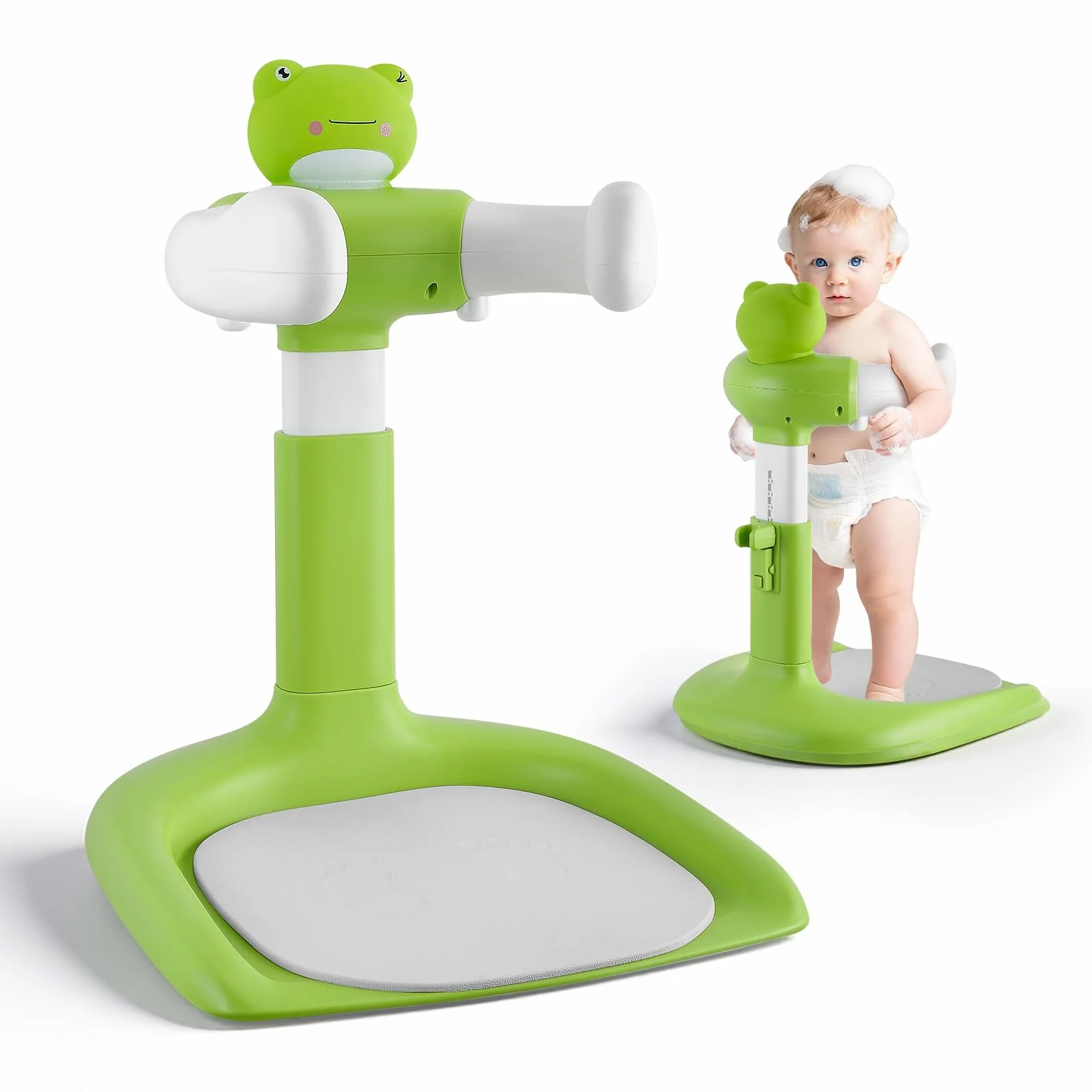 Support de Douche Bébé Debout, Baby Shower Stand Bath pour 6-36 Mois, Tour de Douche Réglable
