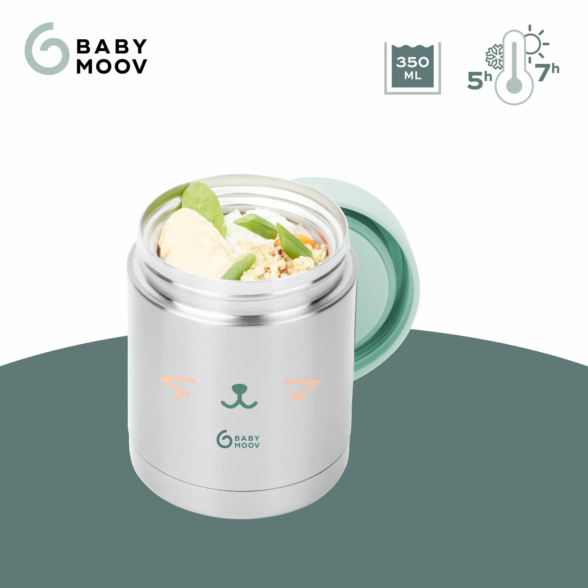 Babymoov Boîte isotherme EAT'S ISY 350ml double paroi Inox hermétique