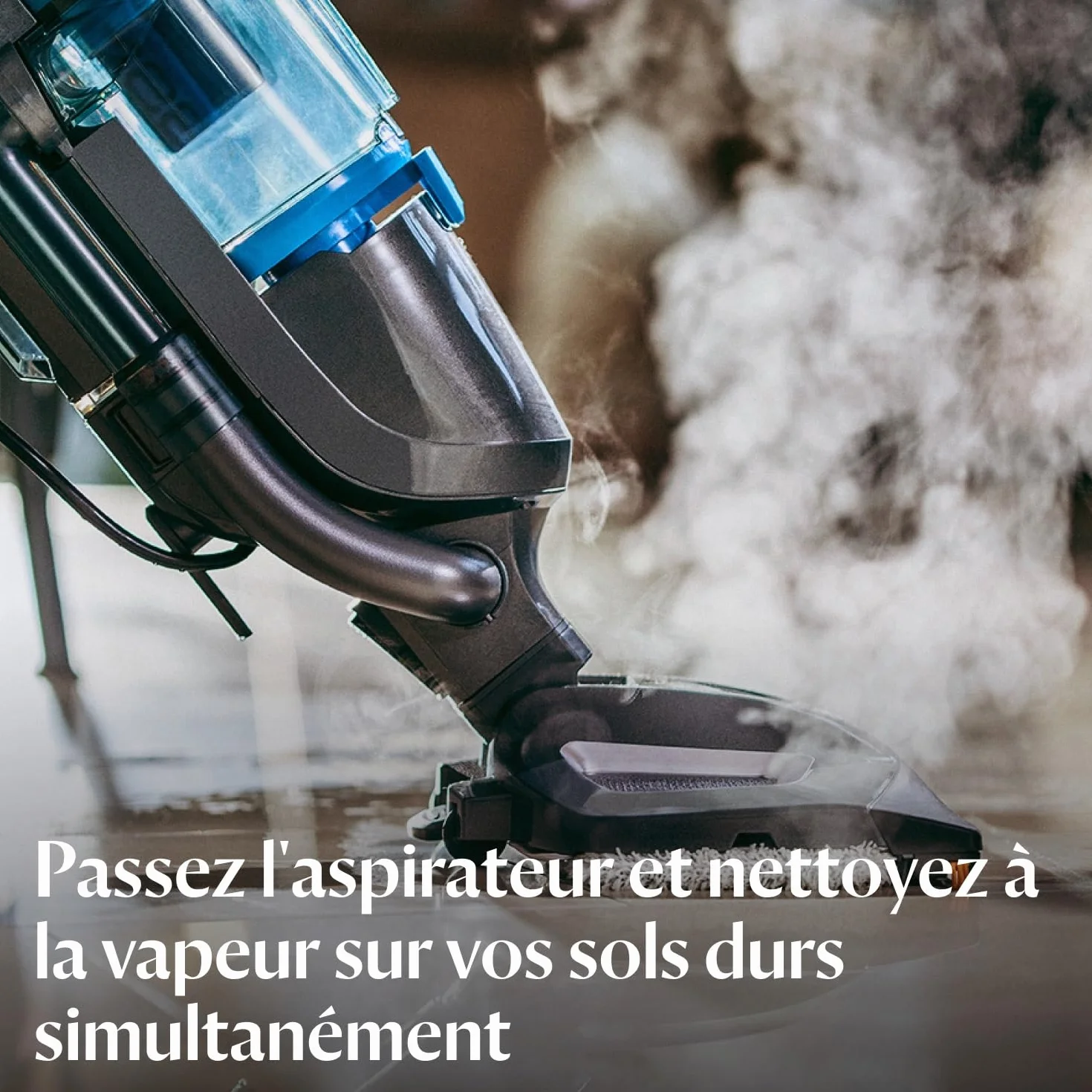 BISSELL Vac & Steam Titanium 2 en 1 Aspirateur et Nettoyeur Vapeur pour Sols Durs 1977N