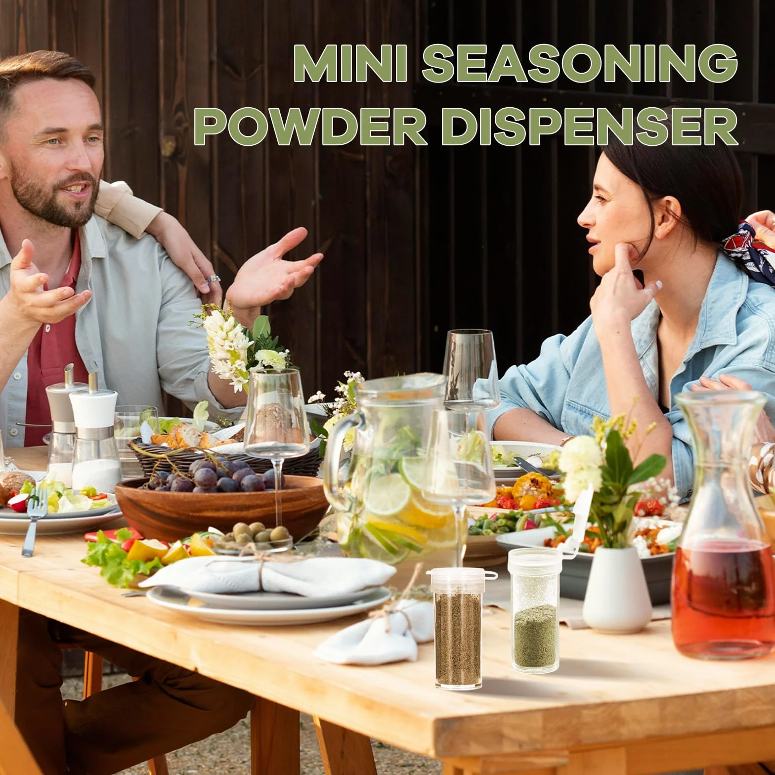 Lot de 8 mini salières et poivrières de voyage pour camping - Mini distributeur d'épices avec couvercle