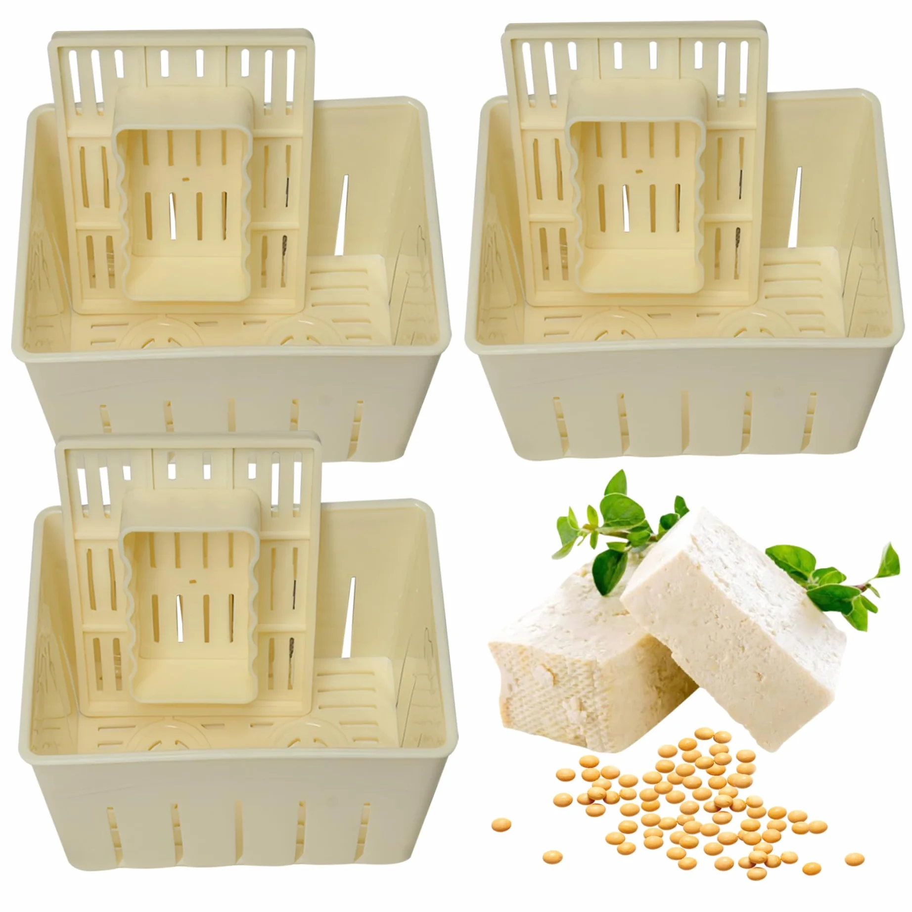 Tofu Maker Tofu Press 5.5x4.3x3.7In Food Grade PP Rectangular DIY Cheese Press Kitchen Gadgets
