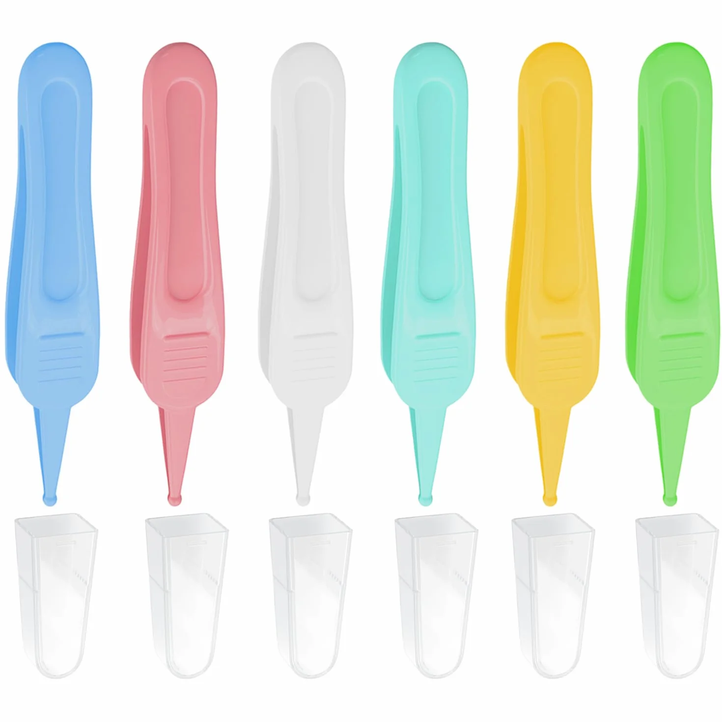 Pinces de Nettoyage du Nez pour Bébé, Brucelles à Tête Ronde, Pince à Épiler Plastique