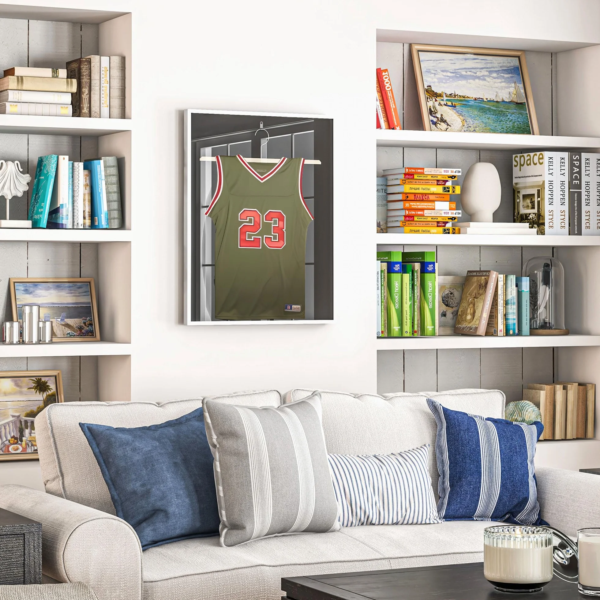 HOMCOM Frame Box T-Frame Cadre Maillot Aluminium Acrylique Protection UV 70 x 90 cm
